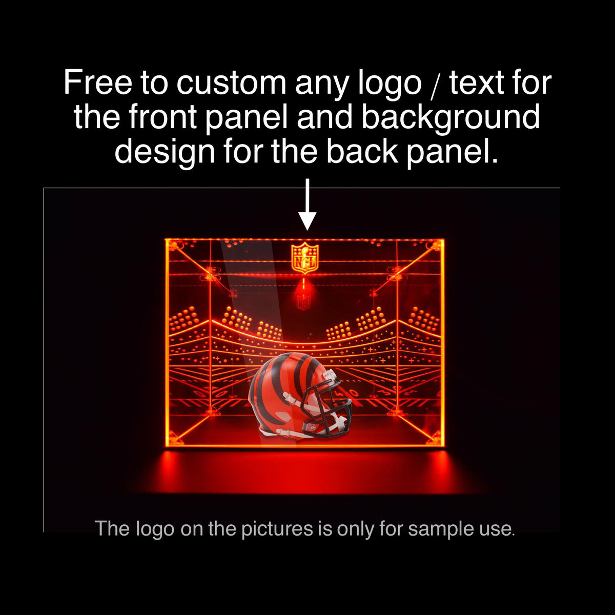 Full Size Football Helmet LED Light Display Case NFL Teams Memorabil