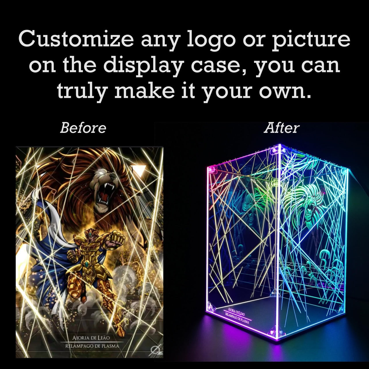 Minimalism Geometric Art LED Display Case