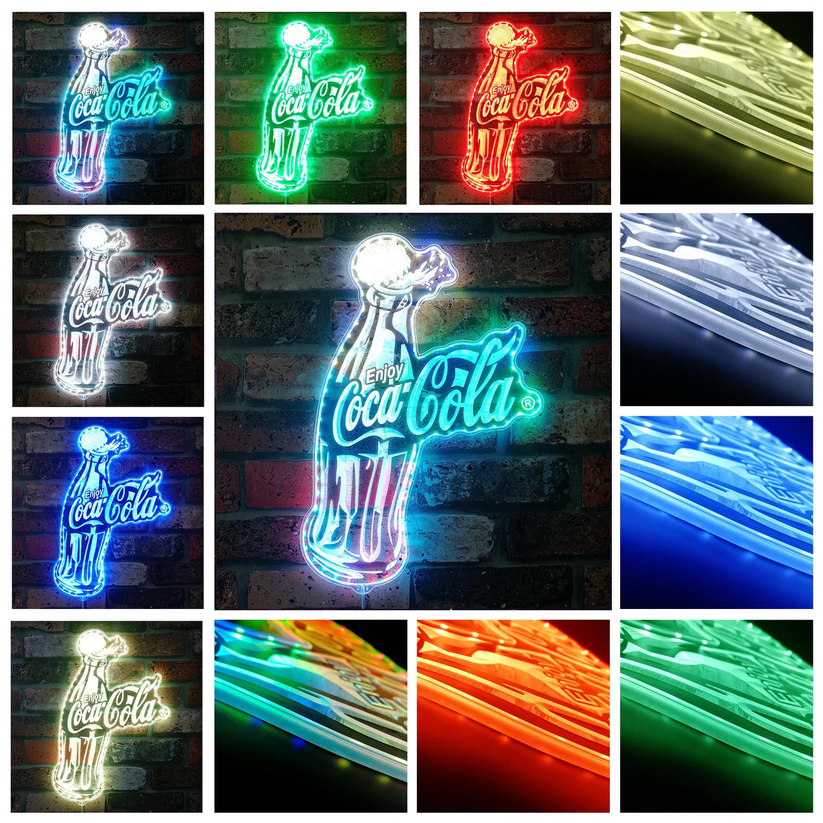 Coca Cola Bottle Dynamic RGB Edge Lit LED Sign | PROLEDSIGN