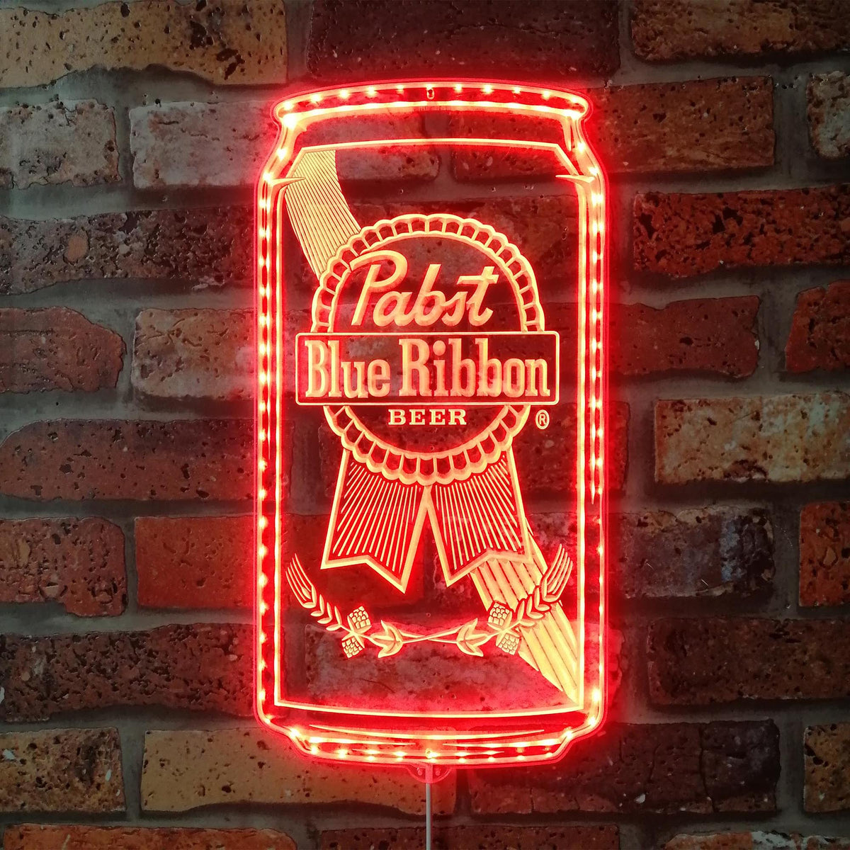 Pabst Blue Ribbon Dynamic Rgb Edge Lit Led Sign Proledsign