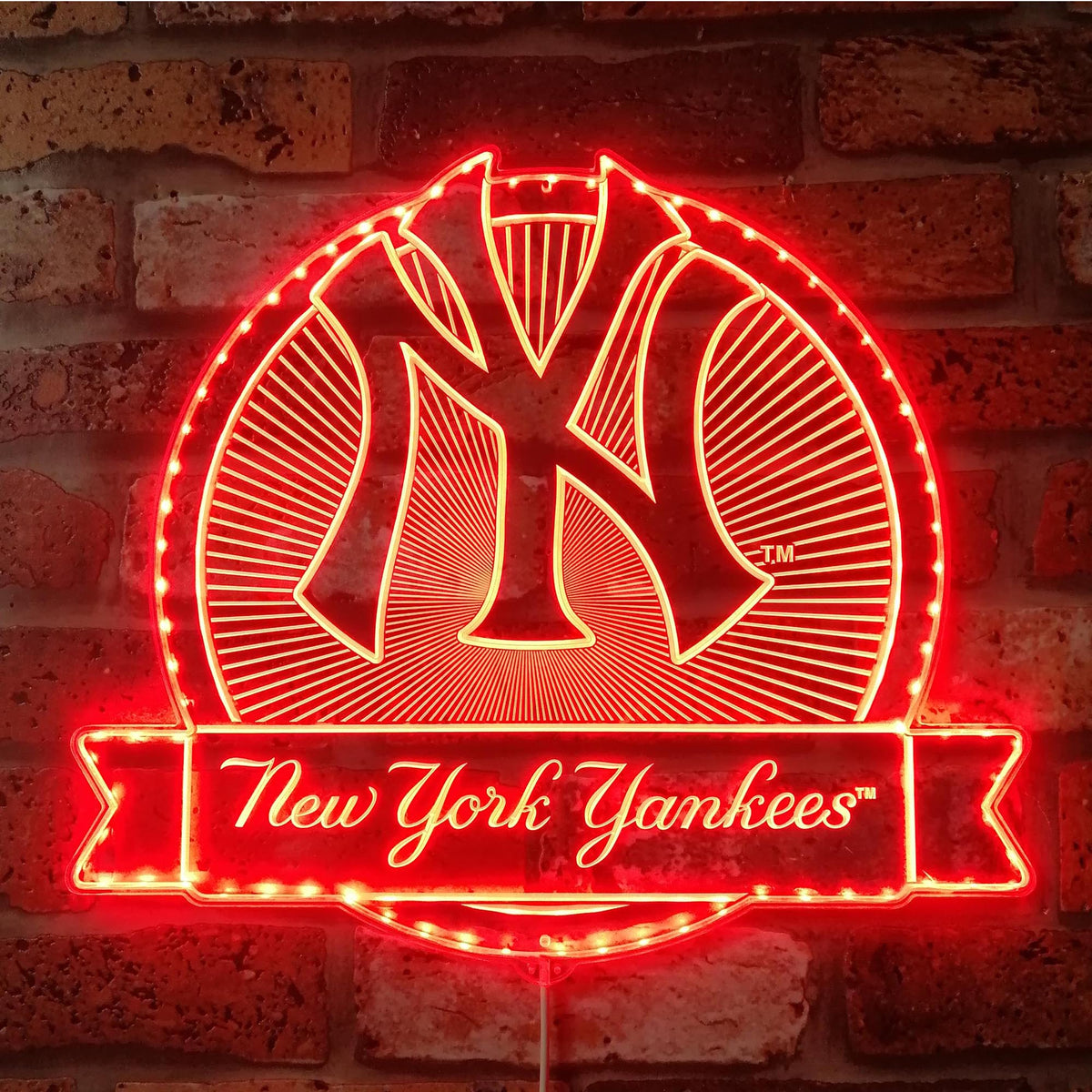 New York Yankees Dynamic RGB Edge Lit LED Sign | PROLEDSIGN