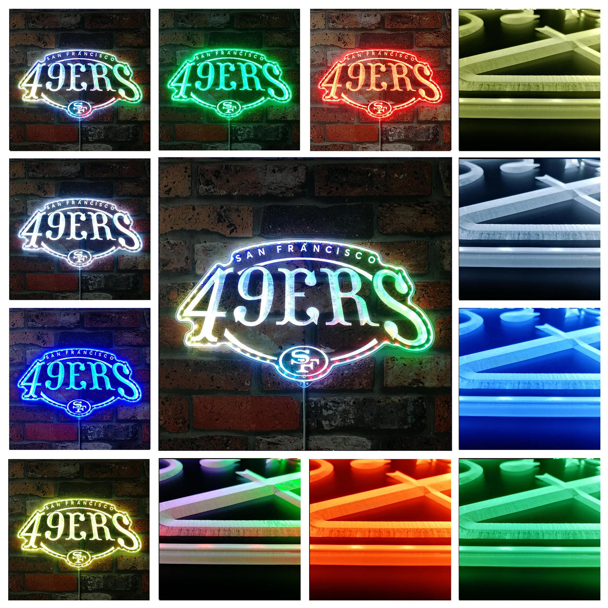 San Francisco 49ers Dynamic Rgb Edge Lit Led Sign Proledsign