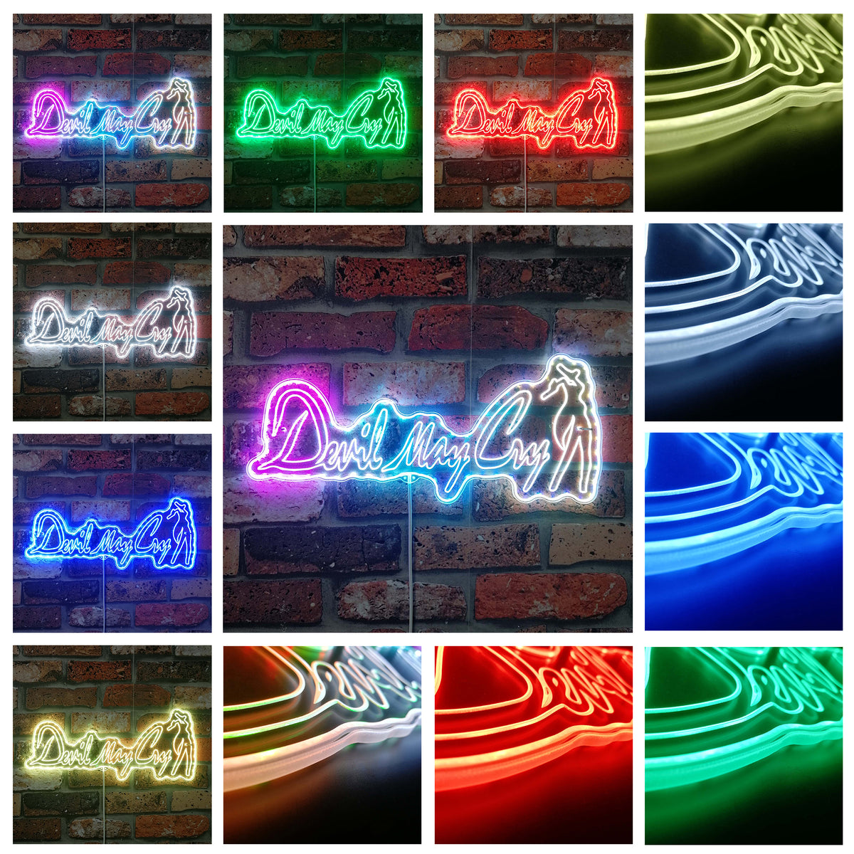 Devil May Cry Dynamic RGB Edge Lit LED Sign | PROLEDSIGN