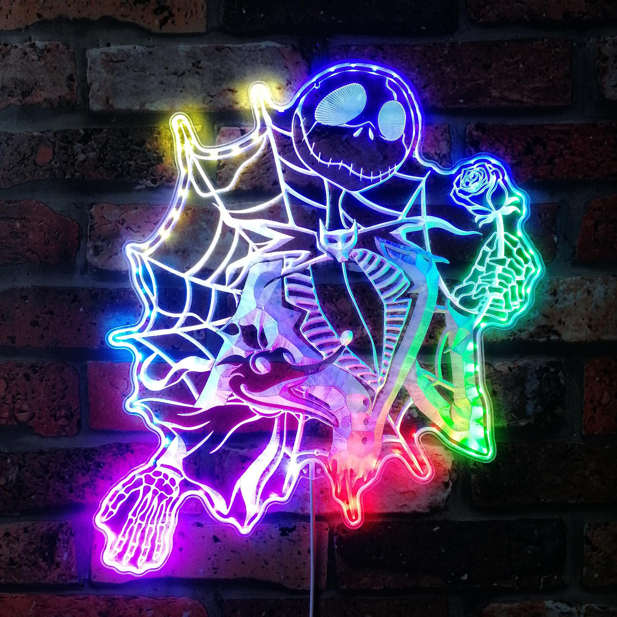 Nightmare before Christmas Dynamic RGB Edge Lit LED Sign | PROLEDSIGN