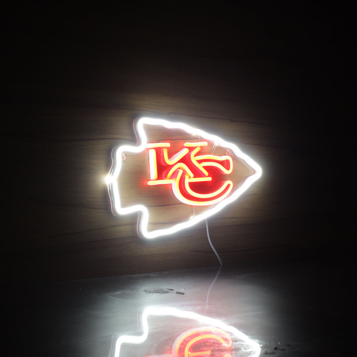 Kansas City Chiefs Neon Lights Glitter T-shirt or Sweatshirt 