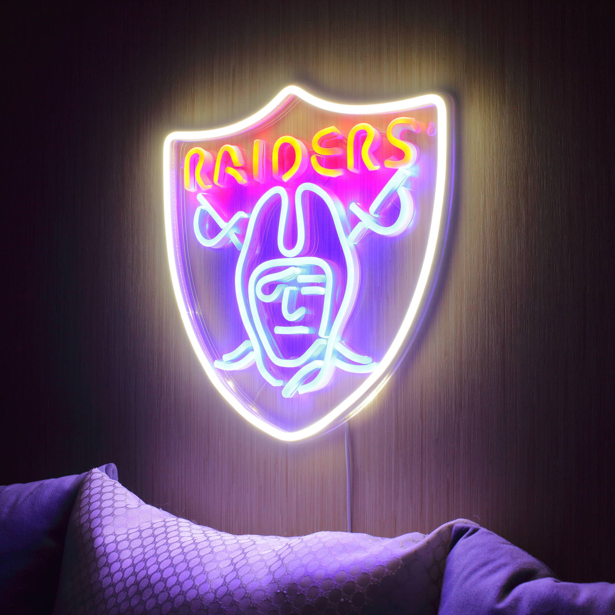 Las Vegas Raiders Neon-Like Flex LED Sign Multi Color