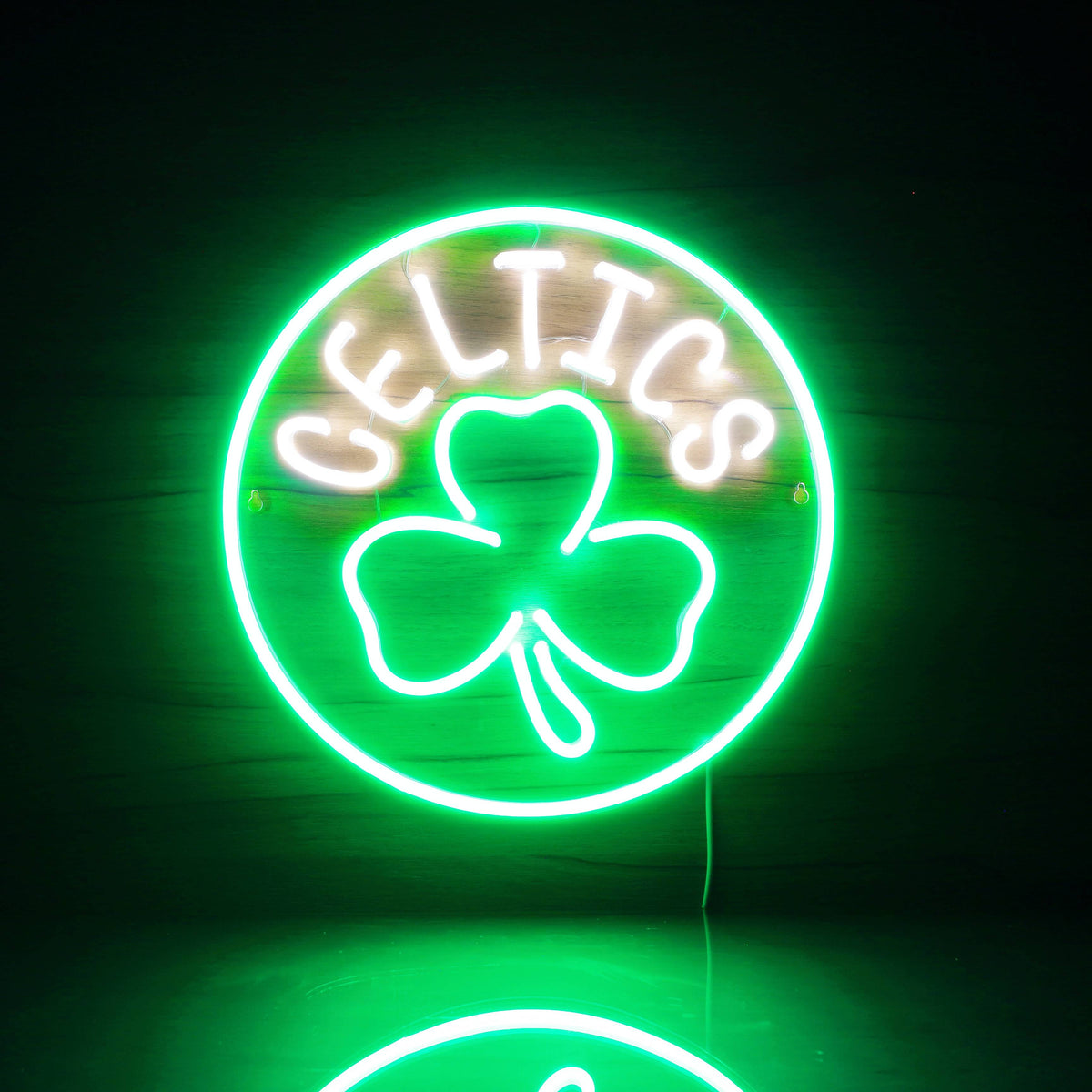 Outlet Boston Celtics Basketball Bar Man Cave Green Neon Clock Advertising Sign