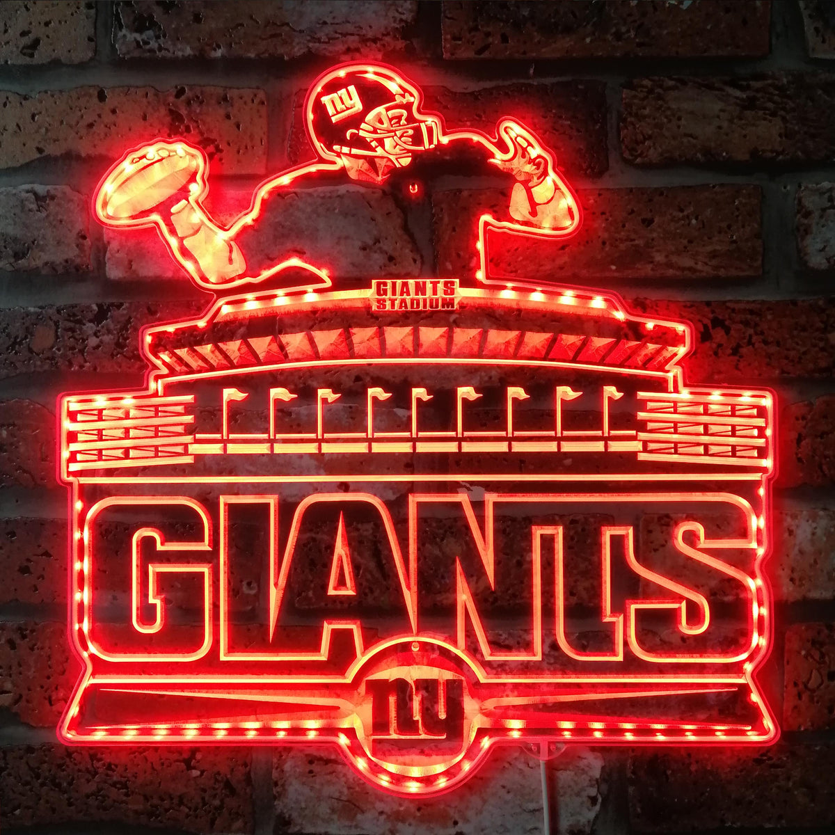New York Giants Dynamic RGB Edge Lit LED Sign | PROLEDSIGN