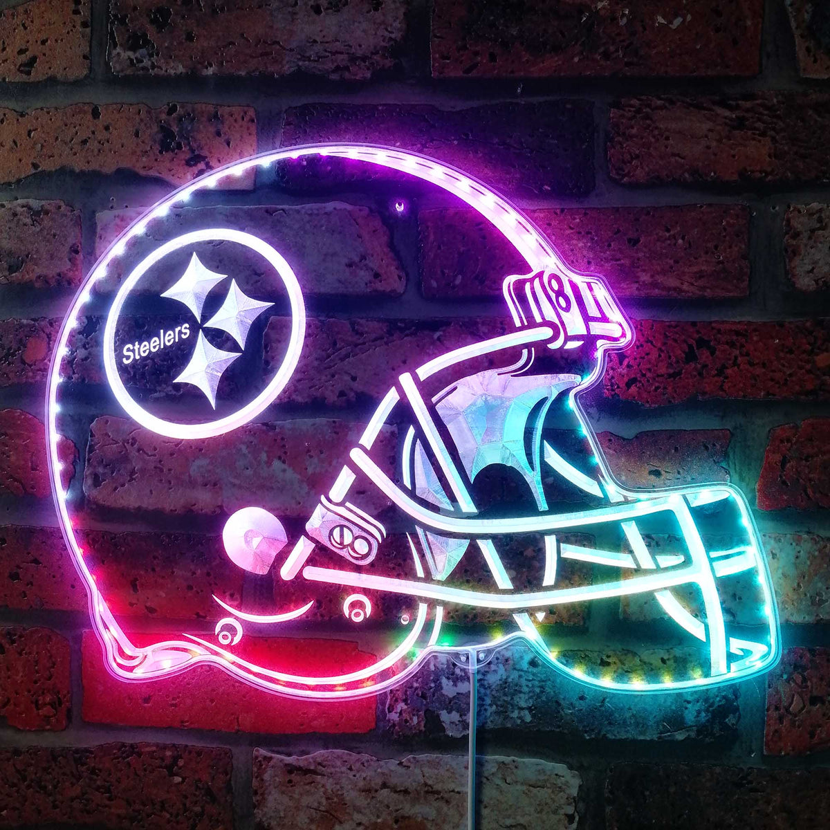 NFL Pittsburgh Steelers Football Club Dynamic RGB Edge Lit LED