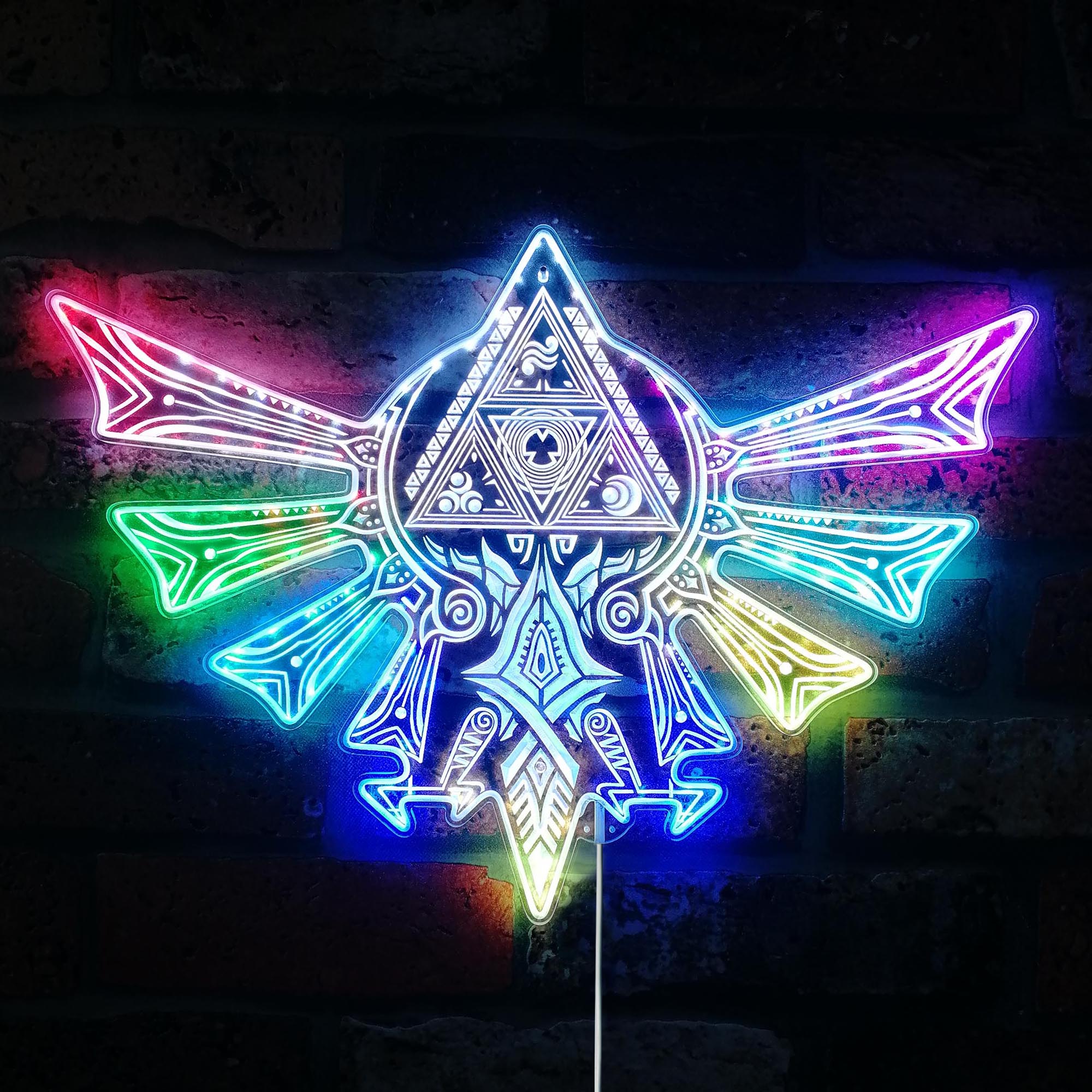 Zelda Triforce Dynamic RGB Edge Lit LED Sign