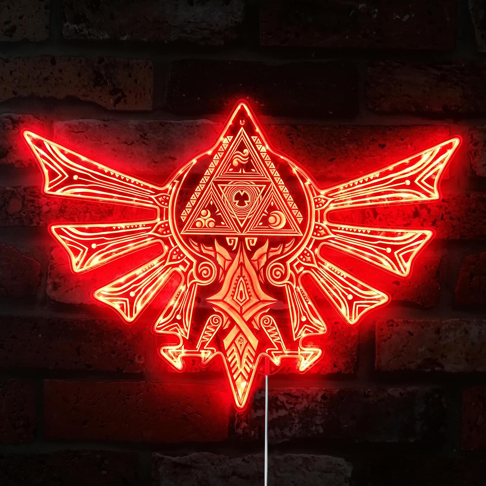 Legend of Zelda Triforce Dynamic RGB Edge Lit LED Sign