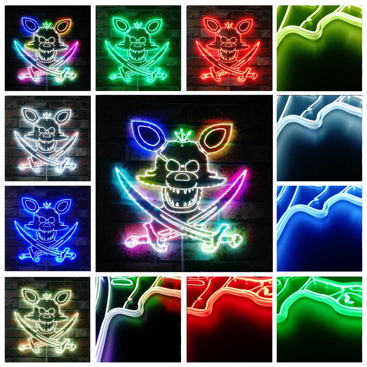 Five Nights at Freddy's Foxy Dynamic RGB Edge Lit LED Sign