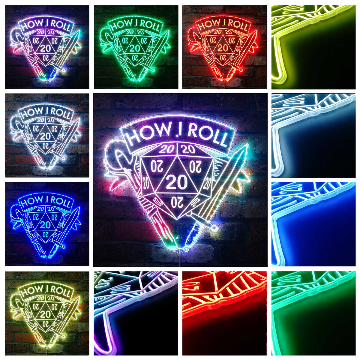 How I Roll Dnd Dynamic Rgb Edge Lit Led Sign Proledsign