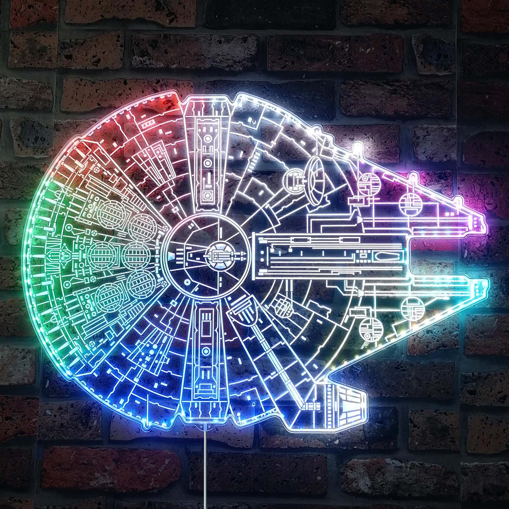 Star Wars Millennium Falcon Dynamic RGB Edge Lit LED Sign