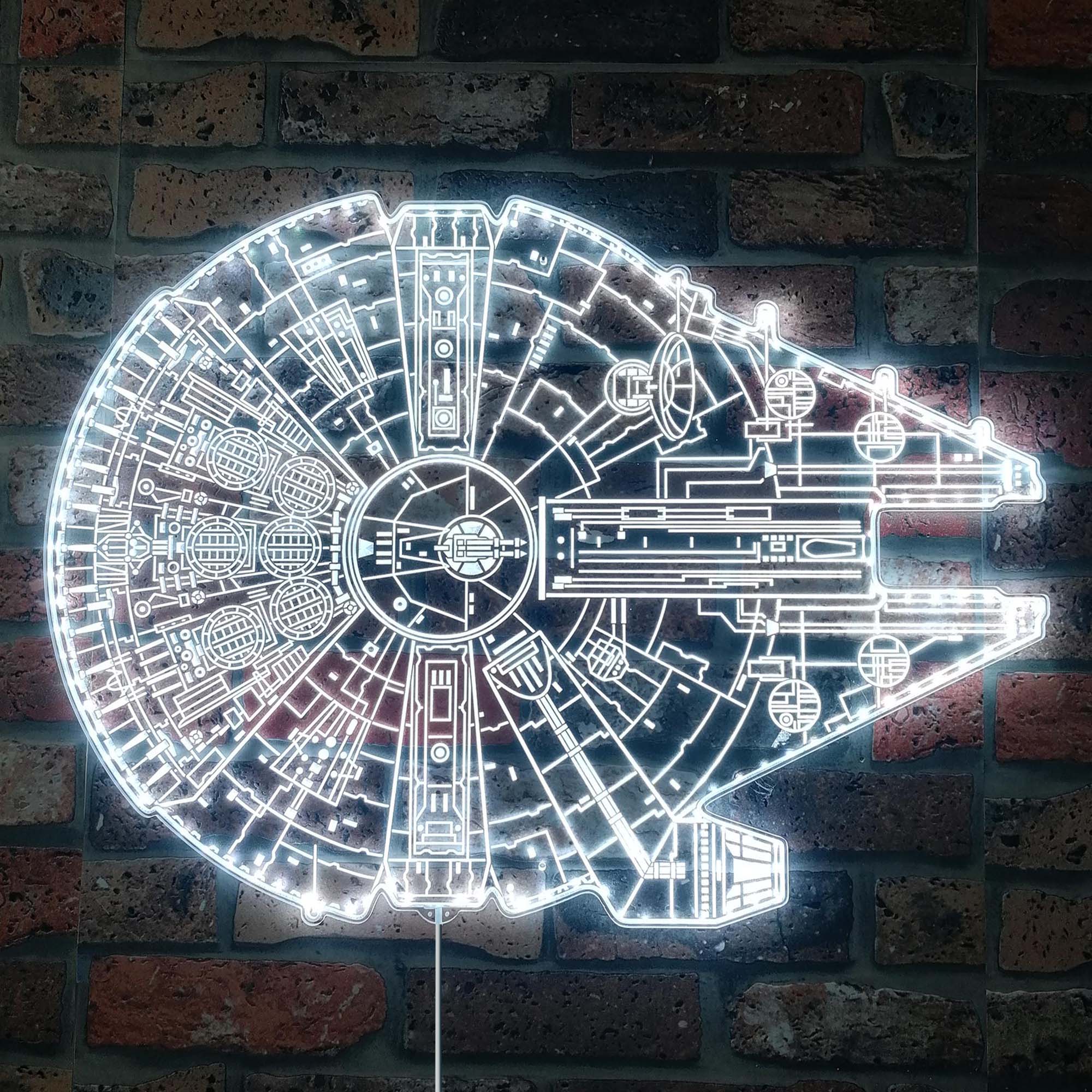 Star Wars Millennium Falcon Dynamic RGB Edge Lit LED Sign