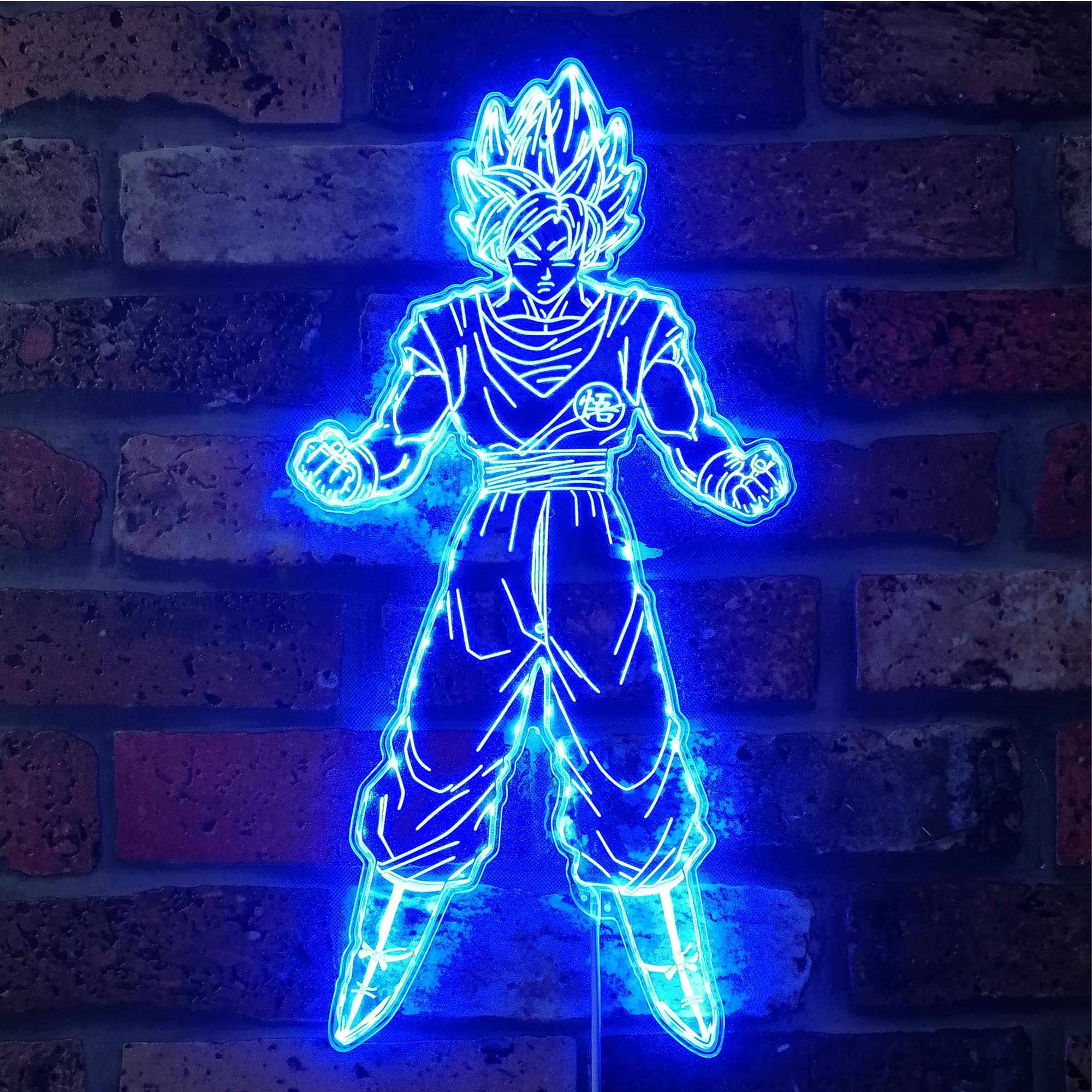 Dragonball Goku Supersaiyan Dynamic RGB Edge Lit LED Sign