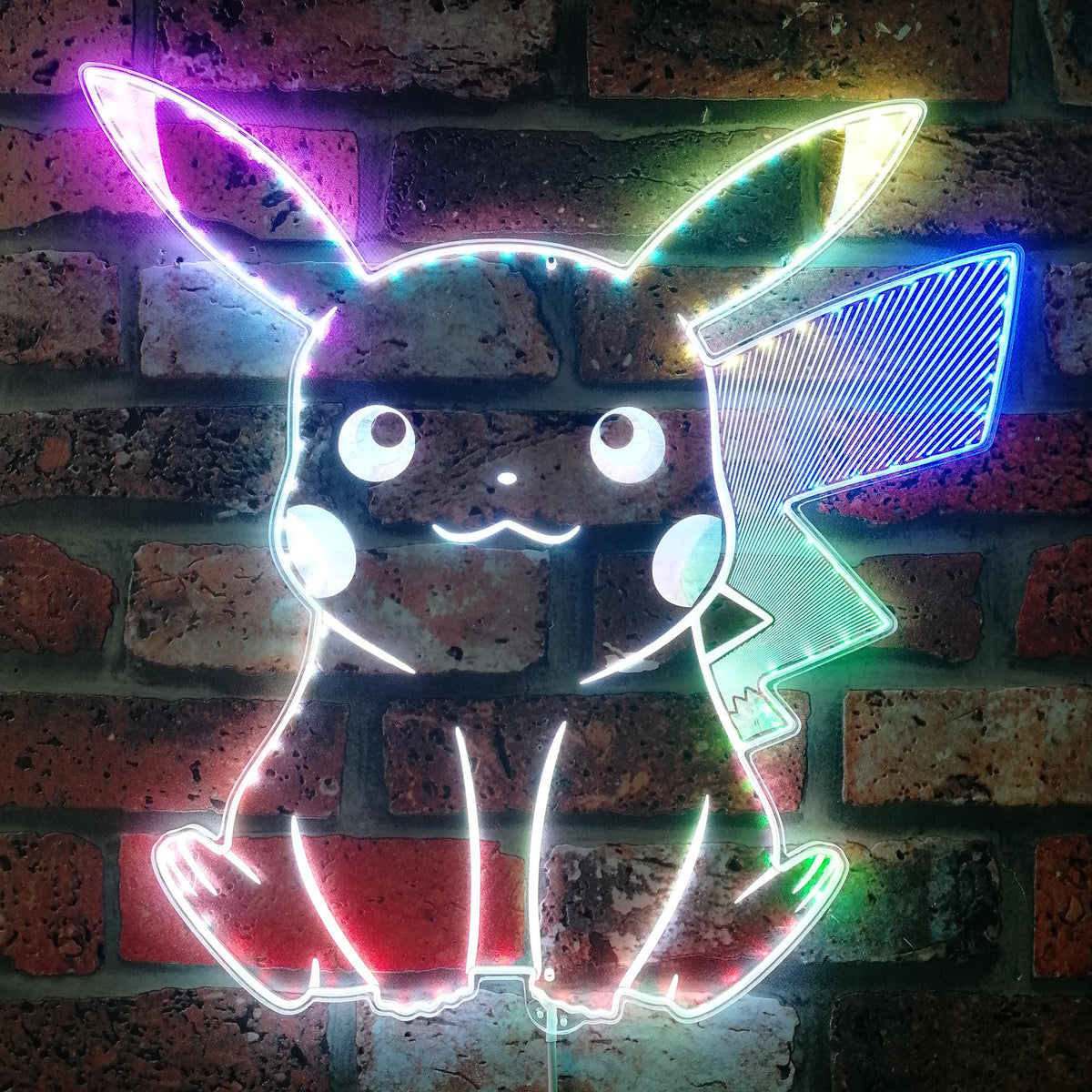 Pikachu Pokemon Dynamic RGB Edge Lit LED Sign | PROLEDSIGN