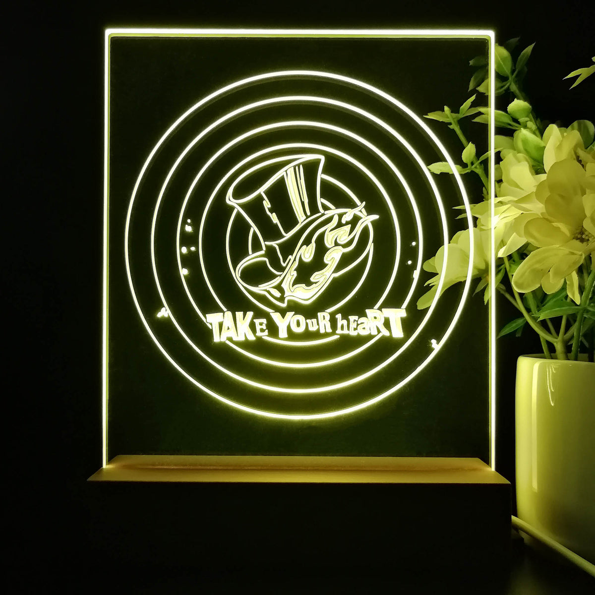 Persona 5 Take Your Heart Gamer Tag LED Sign Lamp Display