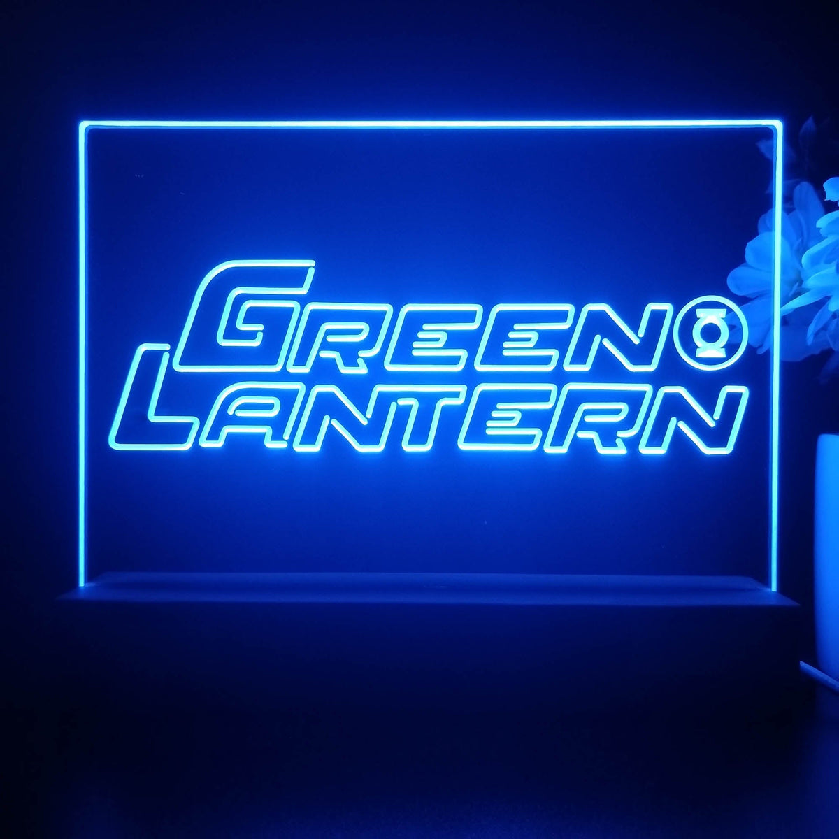 Green Lantern Neon Sign Table Lamp Display PRO LED SIGN