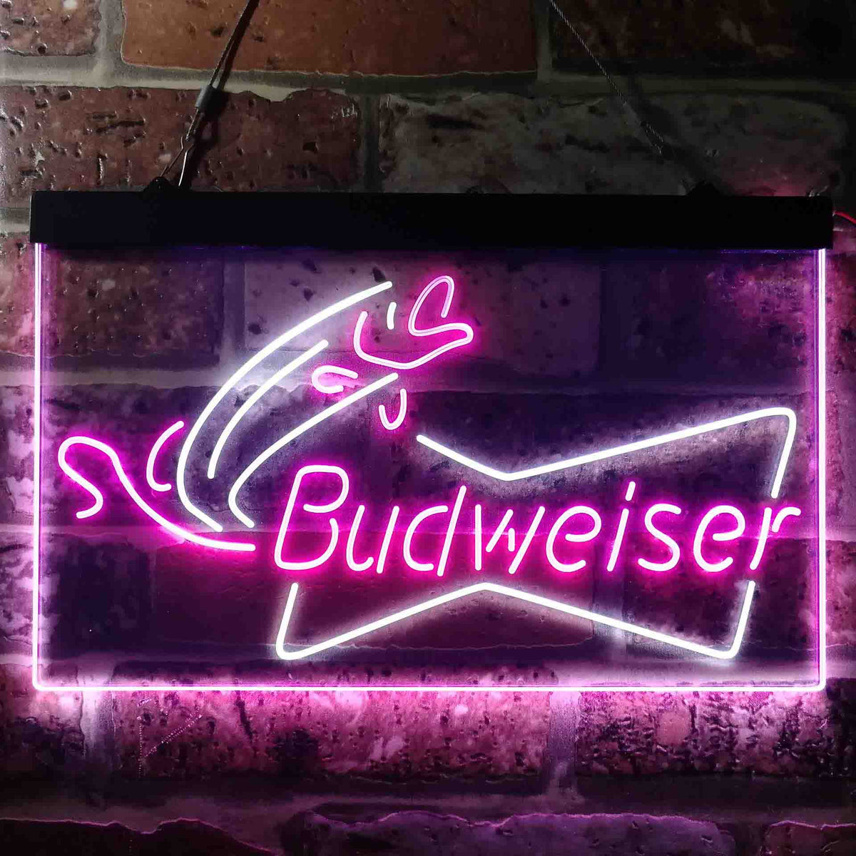 Budweiser Bow Tie Fishing Neon Sign For Sale | Pro LED Sign