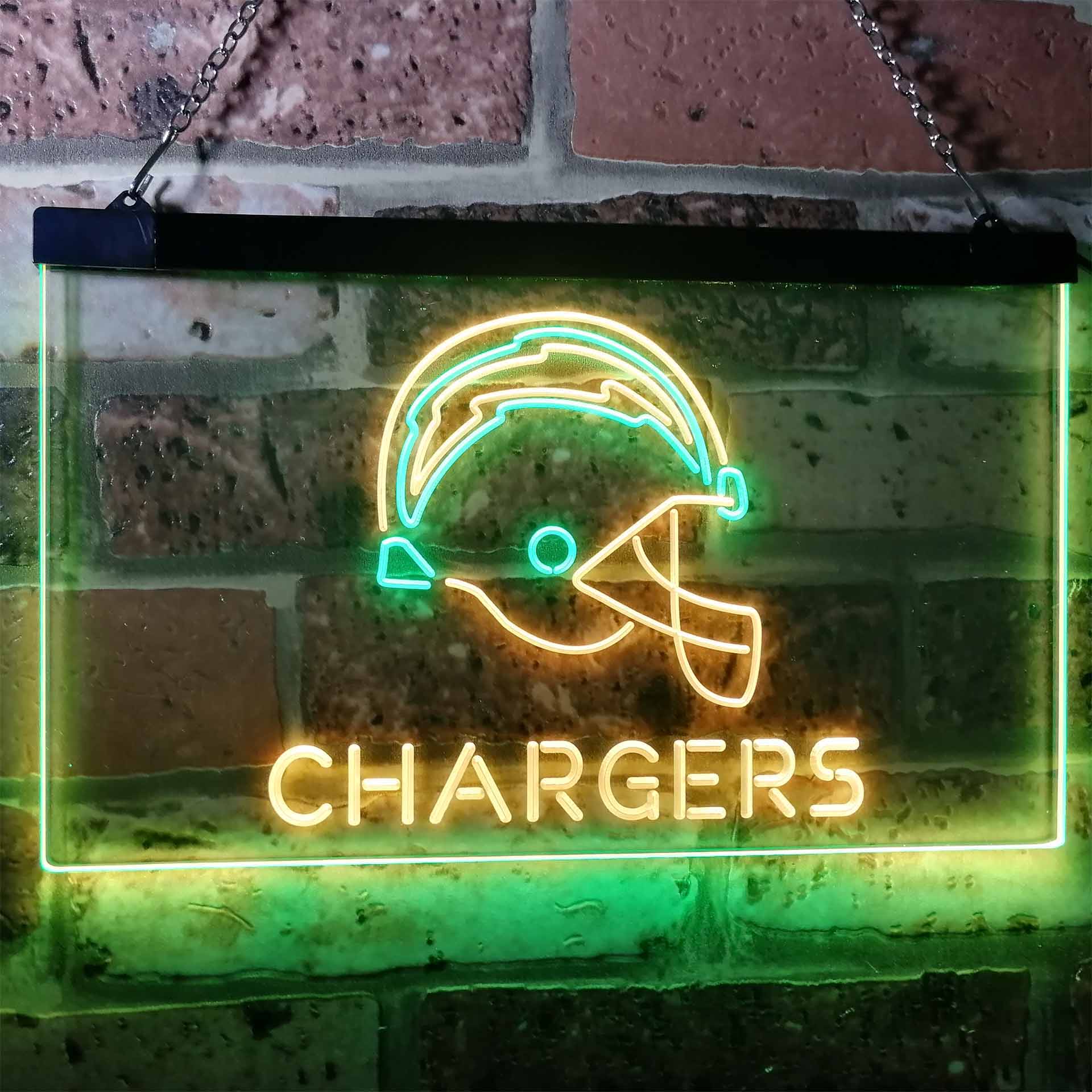 Los Angeles Chargers Football Bar Decor Dual Color LED Neon Sign ProLedSign