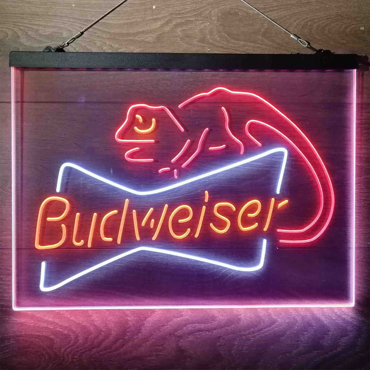 Budweiser Lizard Neon 3-Color LED Sign Neon Bar Pub LED Sign | PRO