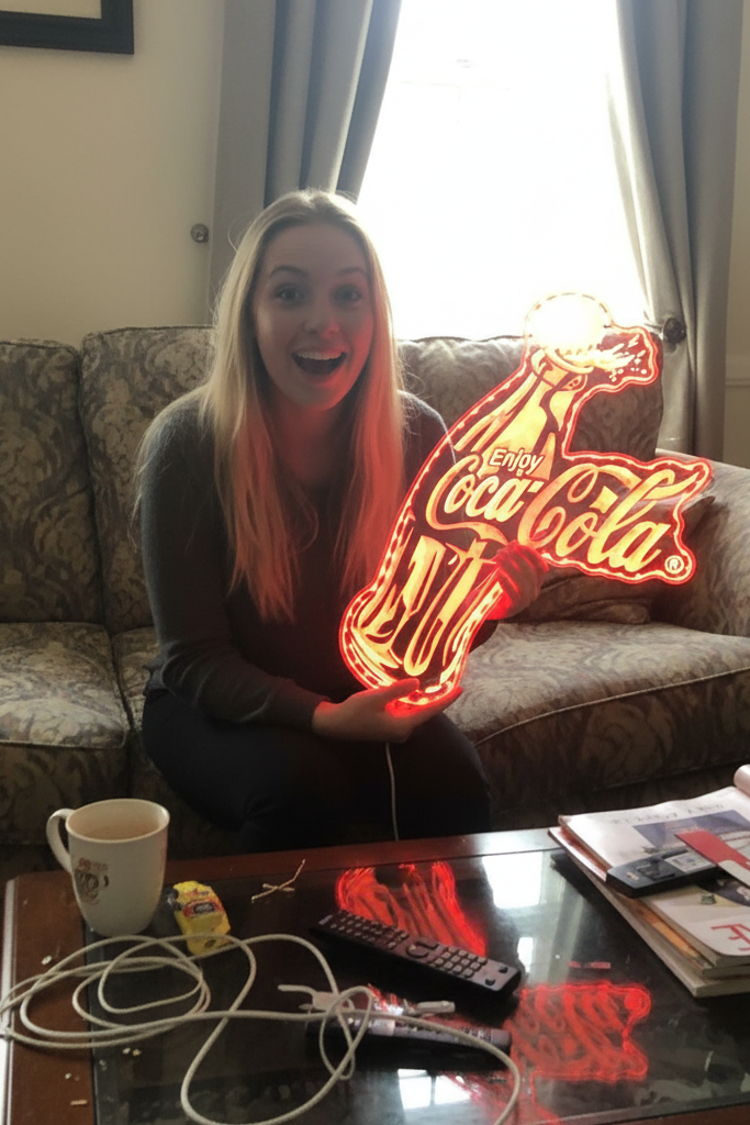 Coca Cola Bottle Neon LED Sign with Dynamic RGB Colors
