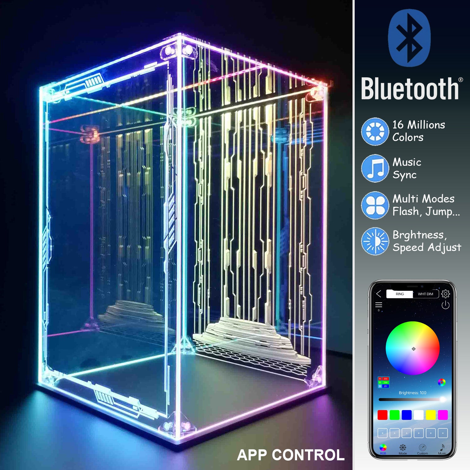 Custom 1/6 figure LED Display Case for Hottoys Action Figure & Collect