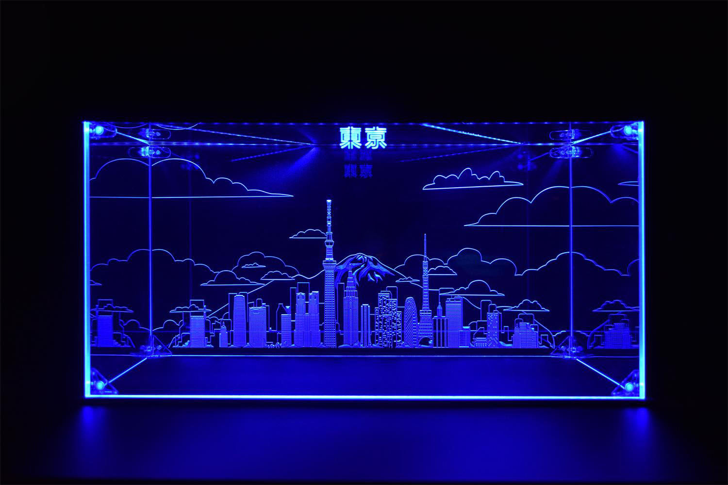 Tokyo Skyline LED Display Case for Diecast Scale Cars, Lego, Action Figures