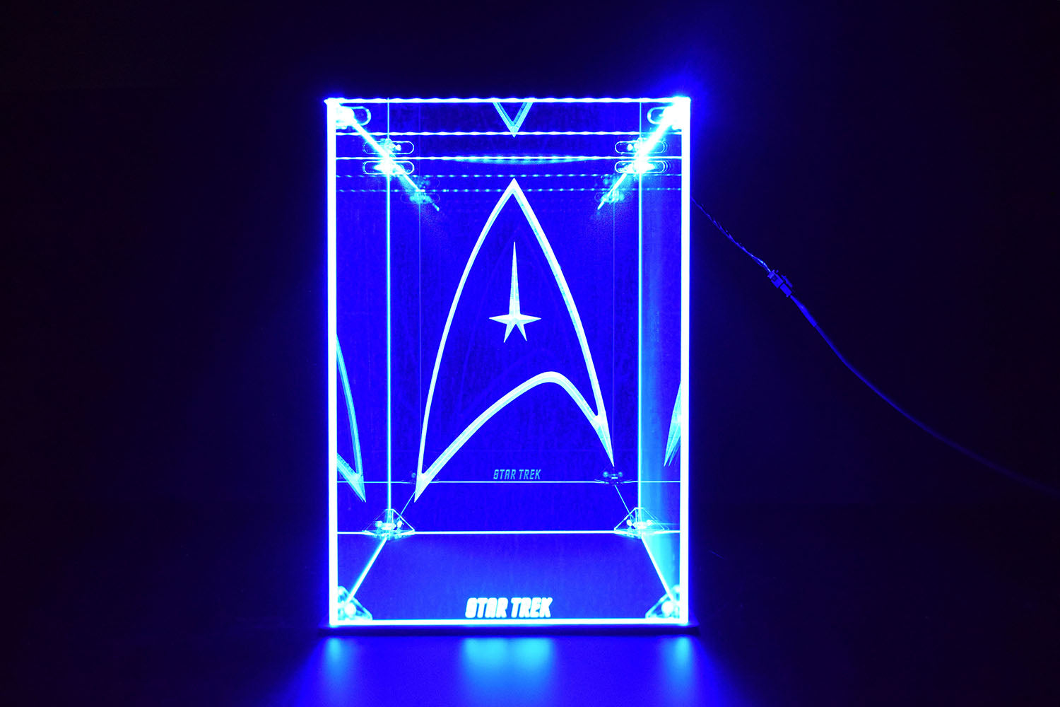 Custom LED Display Case For Star Trek Enterprise Action Figures Collectibles