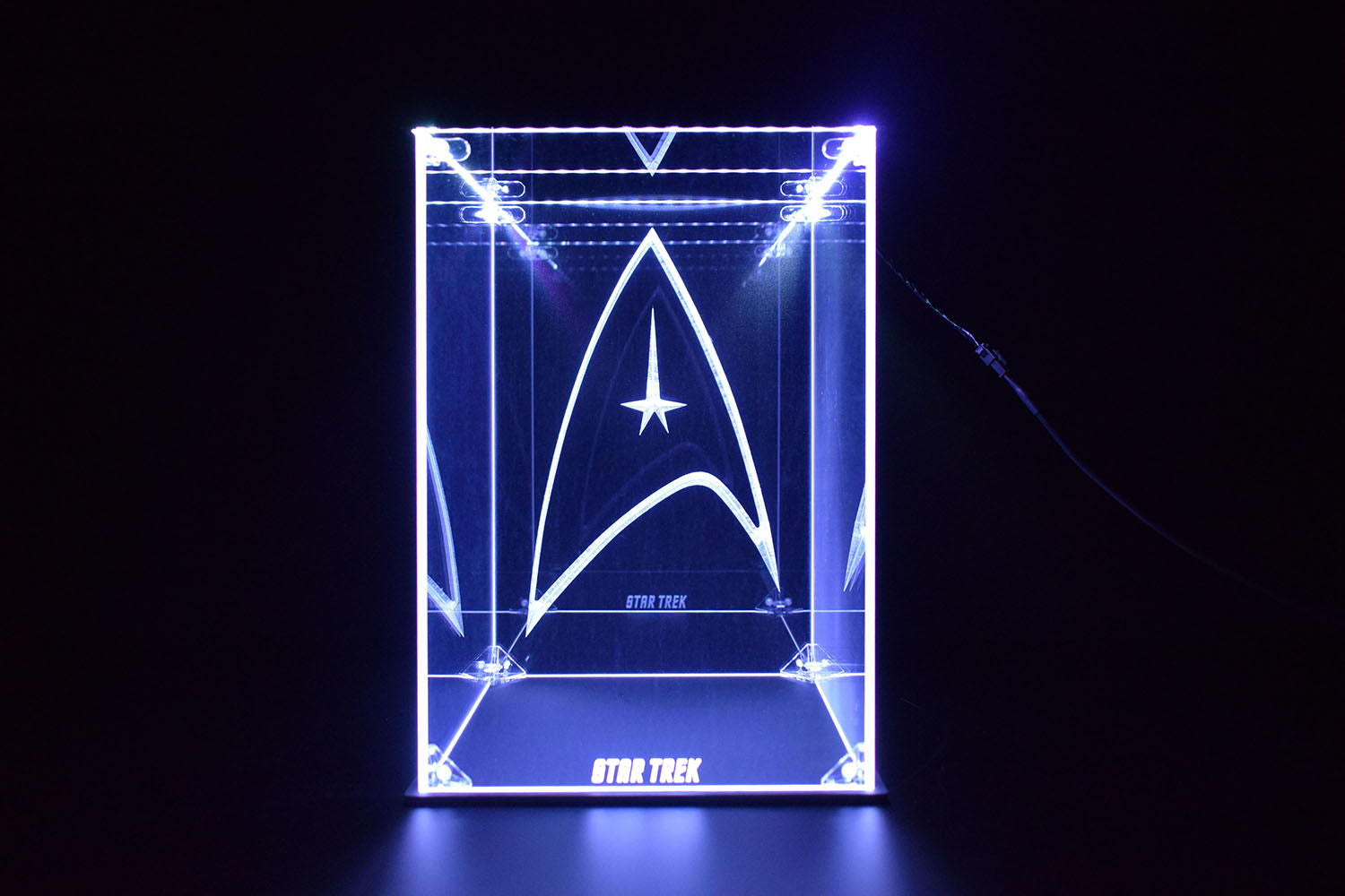 Custom LED Display Case For Star Trek Enterprise Action Figures Collectibles