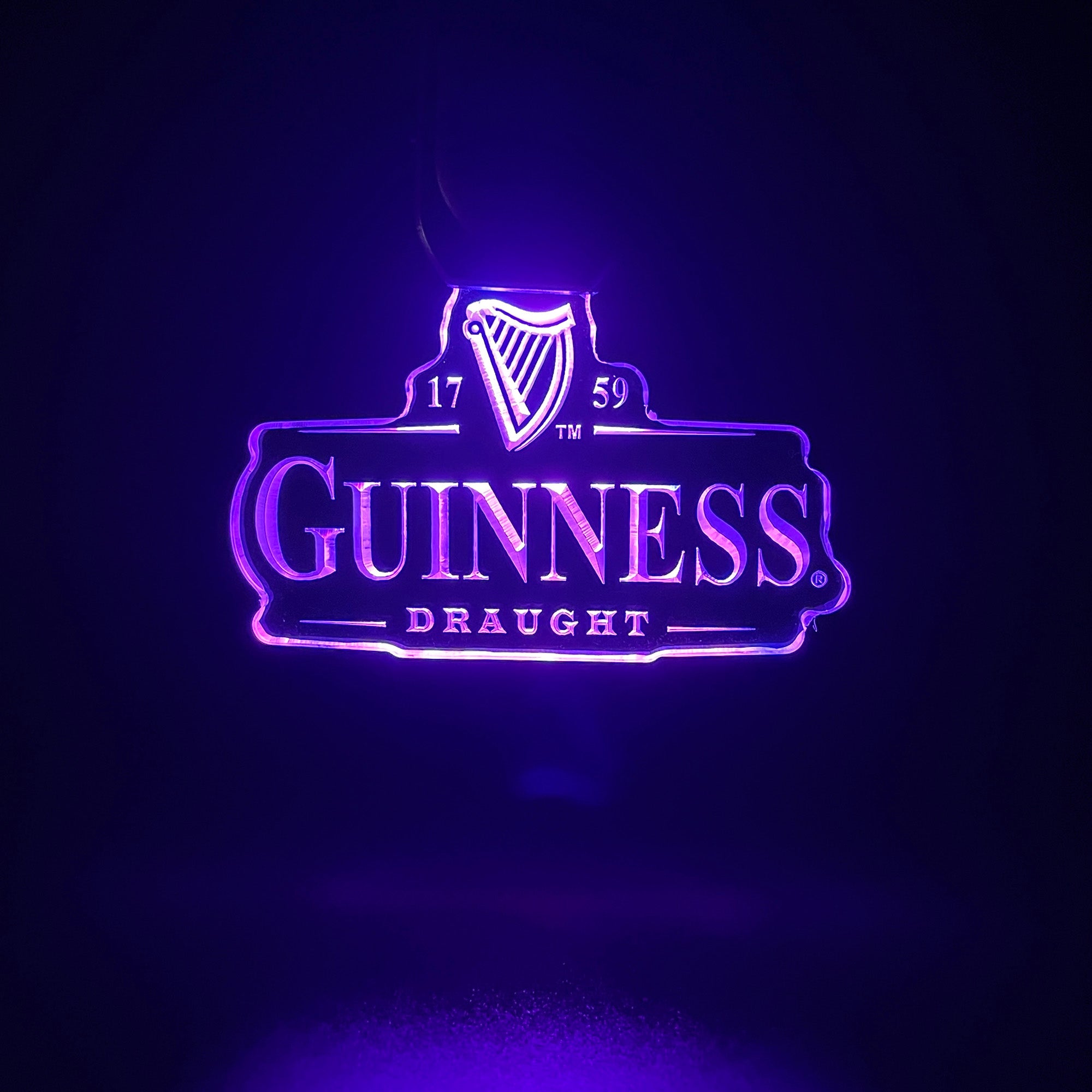 Guinness LED Light Acrylic Keychain