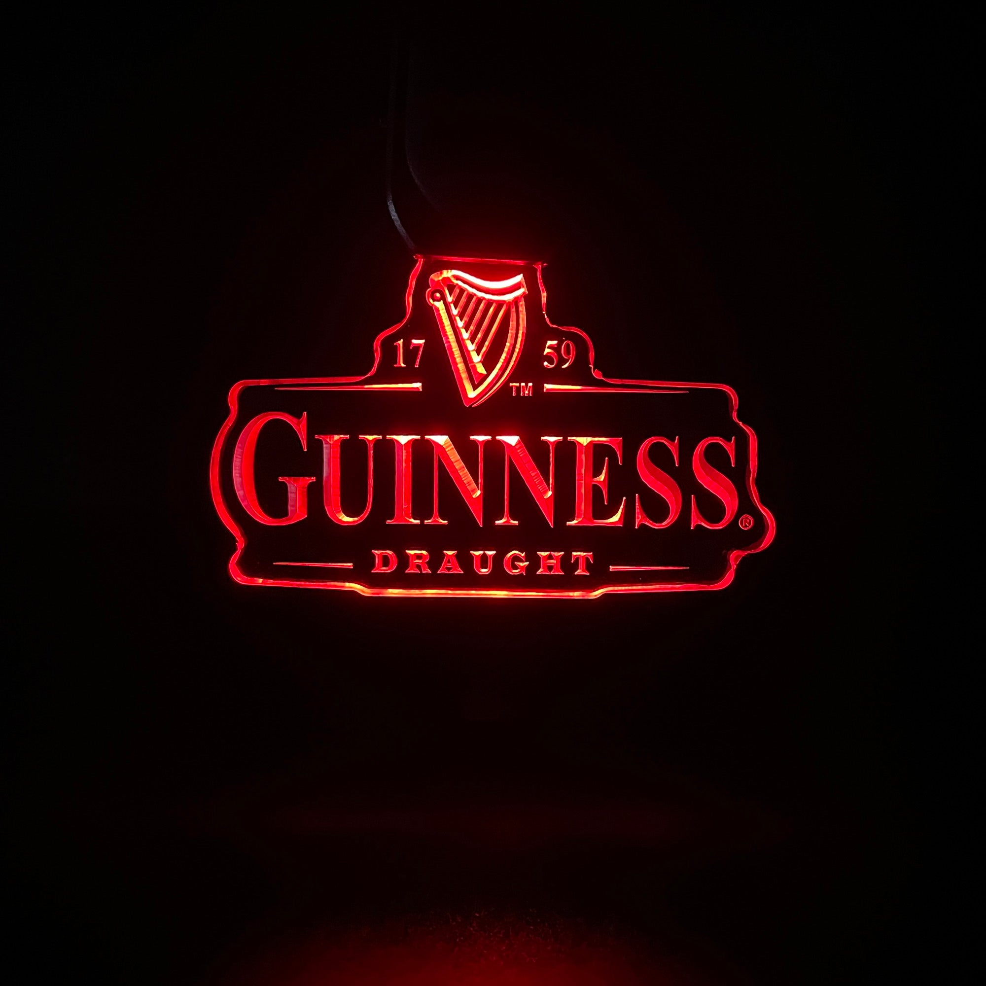 Guinness LED Light Acrylic Keychain
