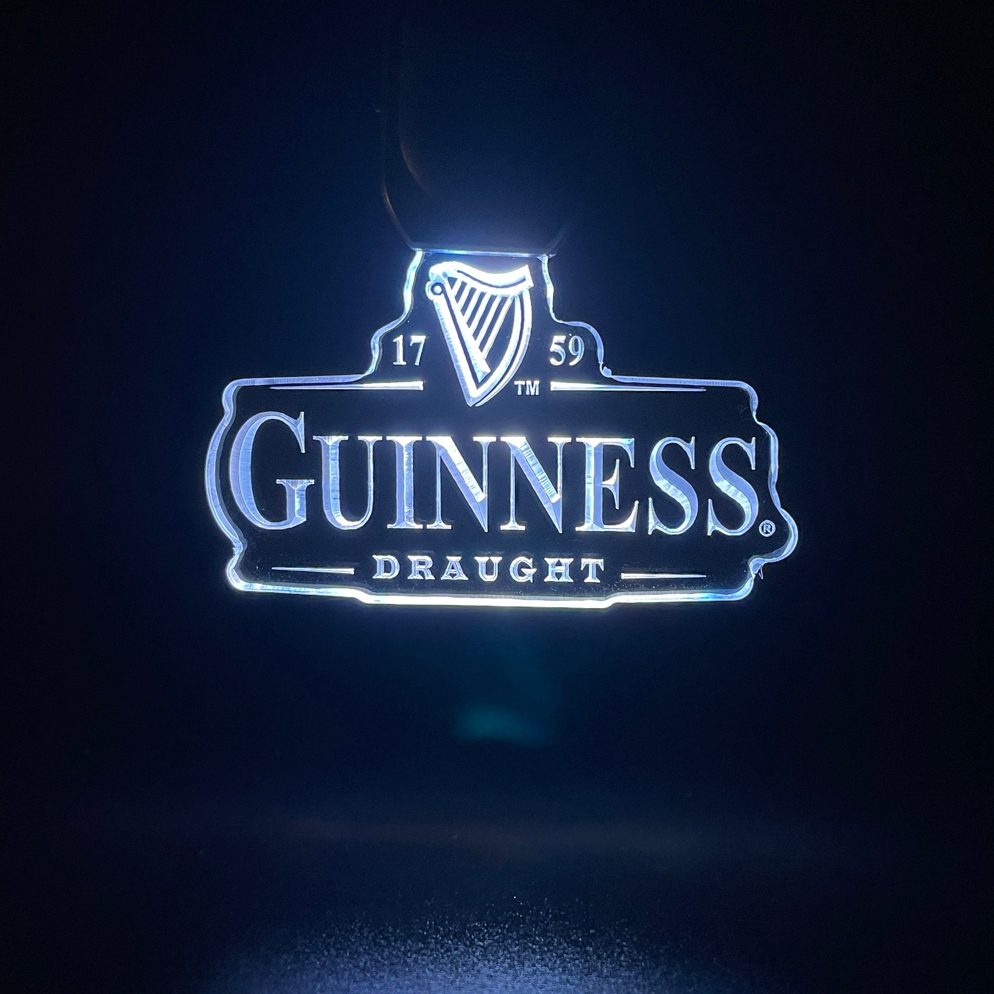 Guinness LED Light Acrylic Keychain