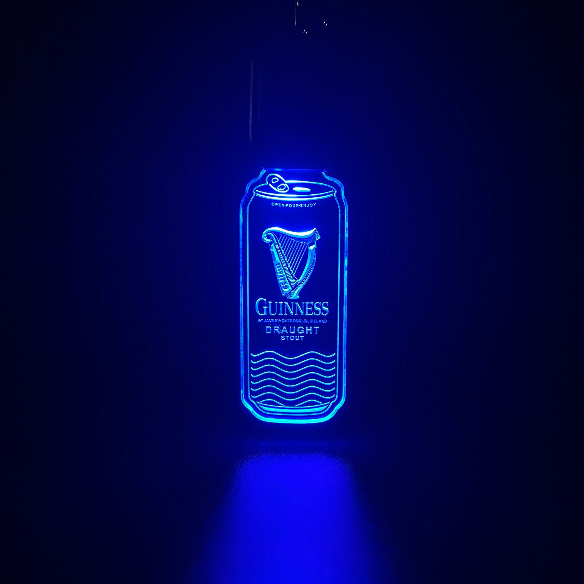 Guinness Beer Can LED Light Acrylic Keychain