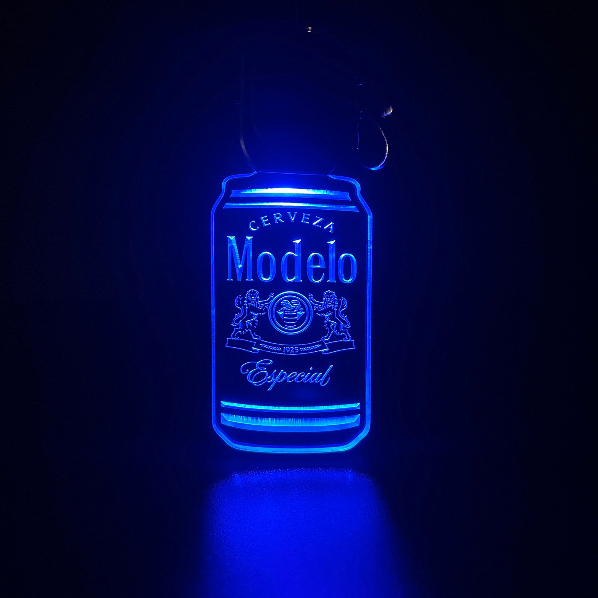 Modelo Cerveza Can LED Light Acrylic Keychain
