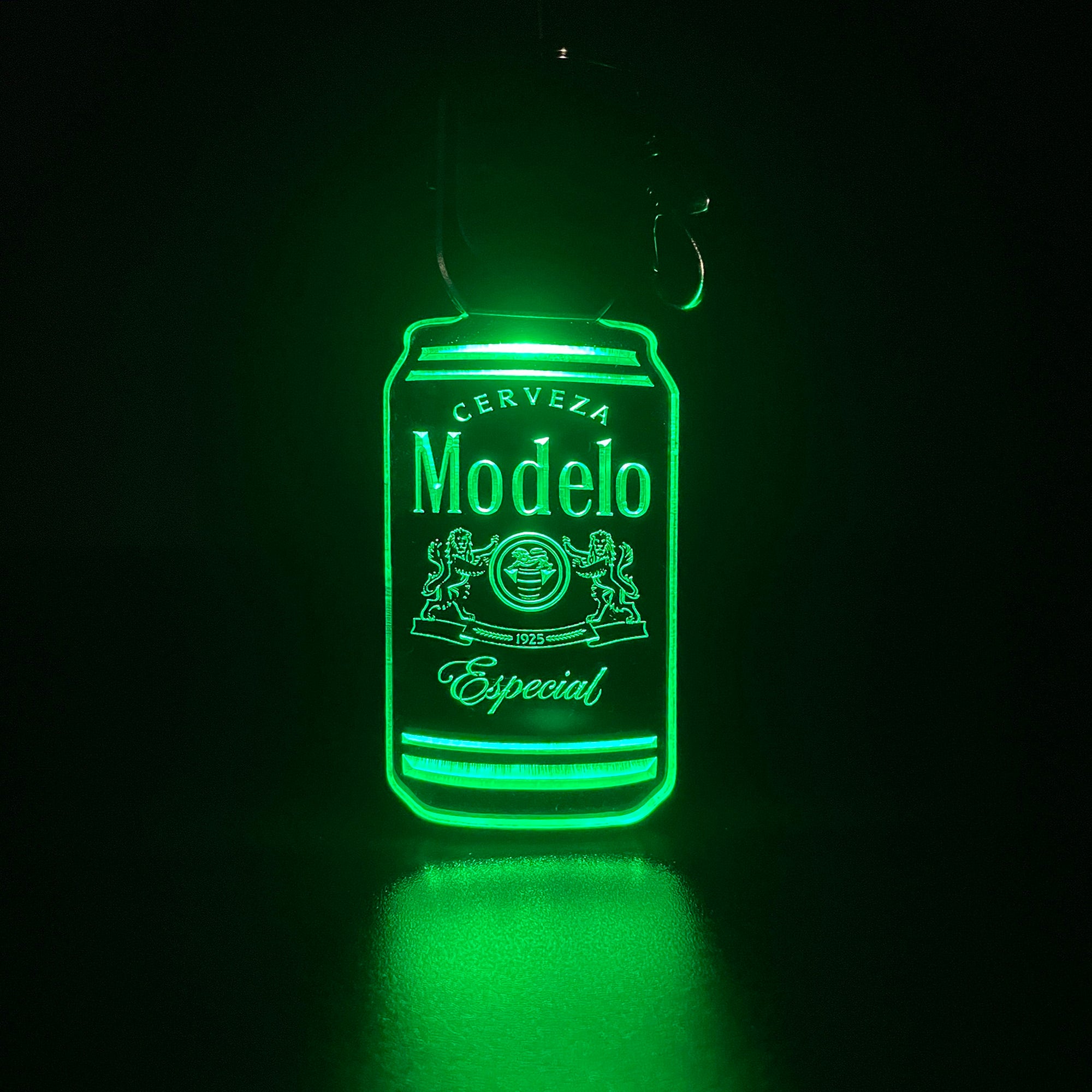 Modelo Cerveza Can LED Light Acrylic Keychain