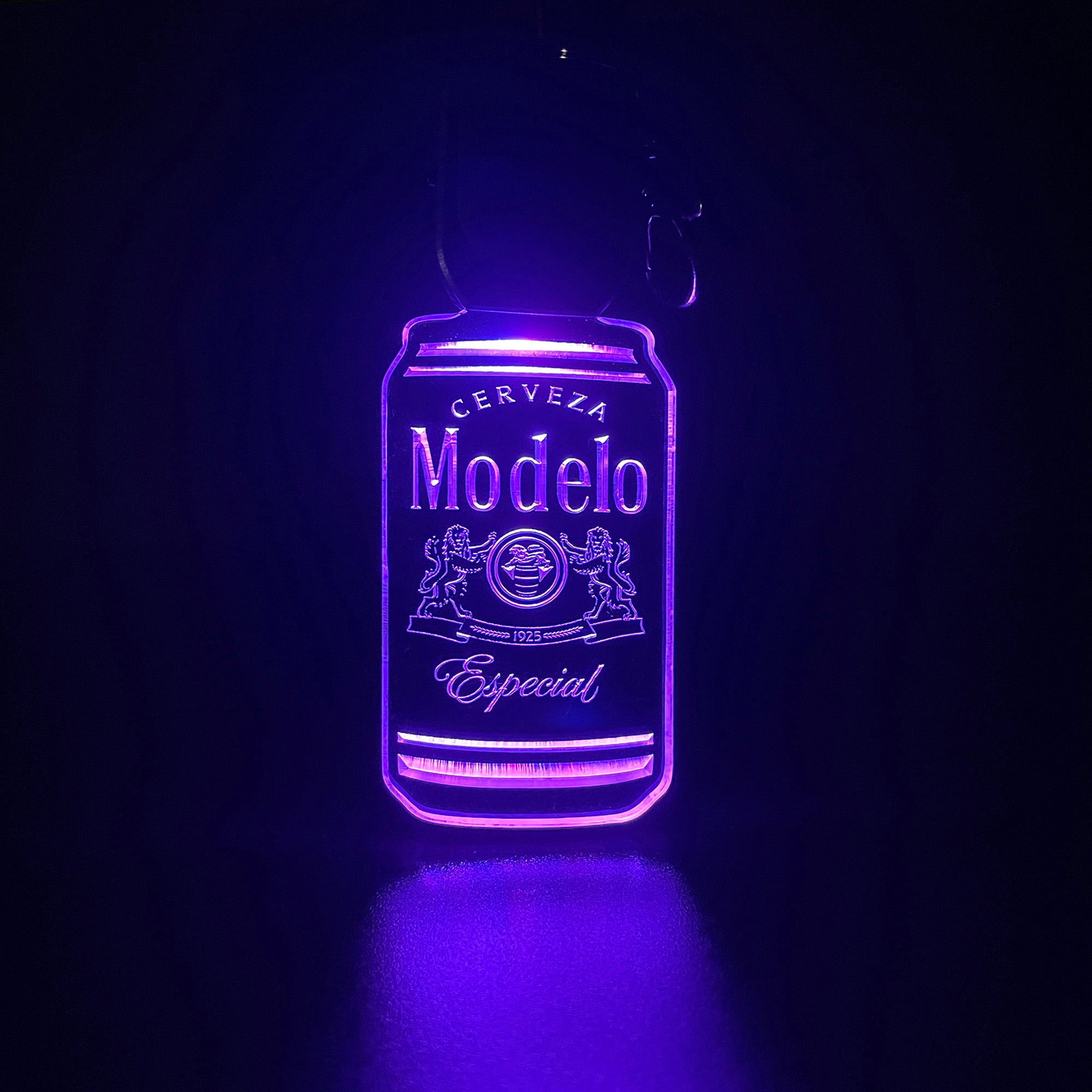 Modelo Cerveza Can LED Light Acrylic Keychain