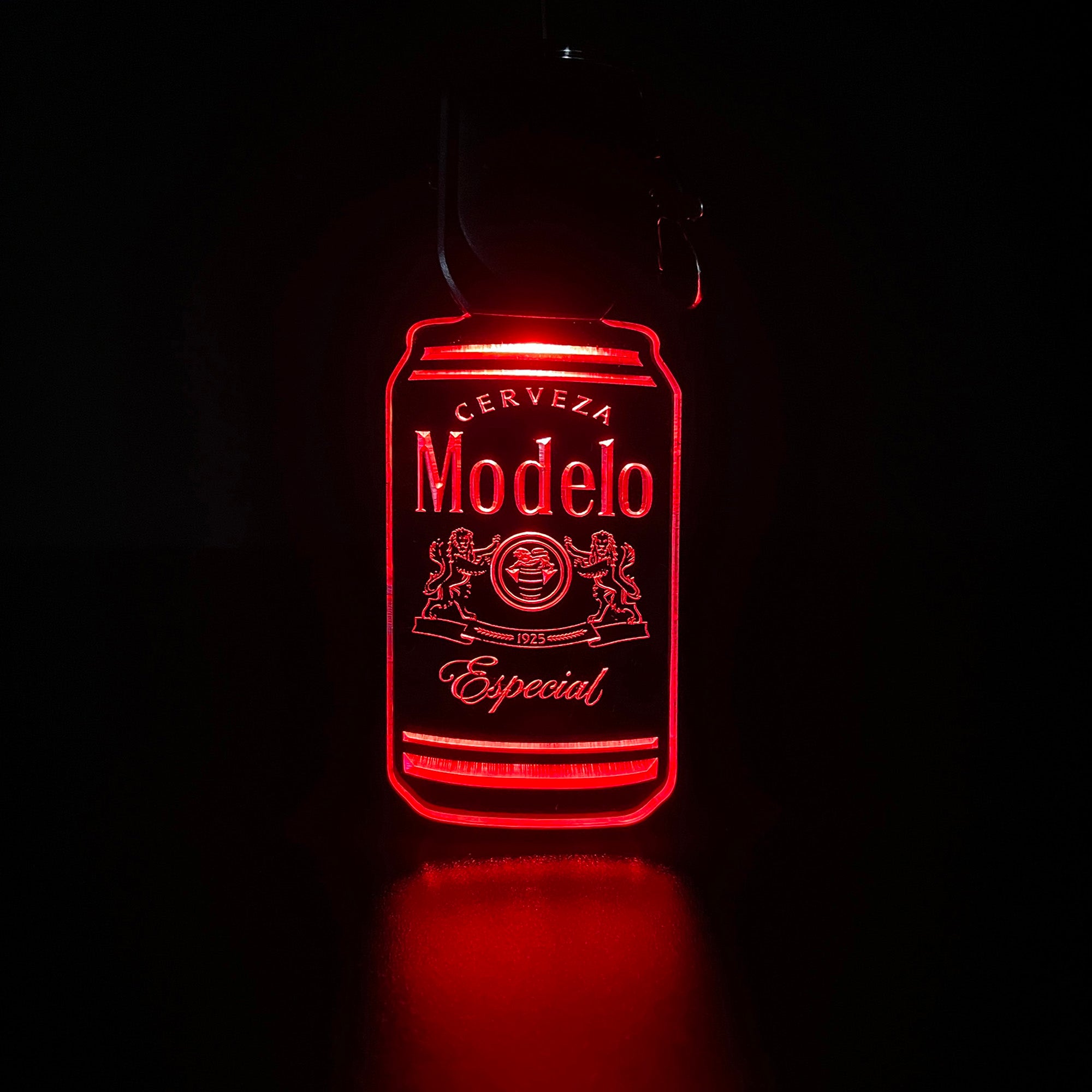 Modelo Cerveza Can LED Light Acrylic Keychain