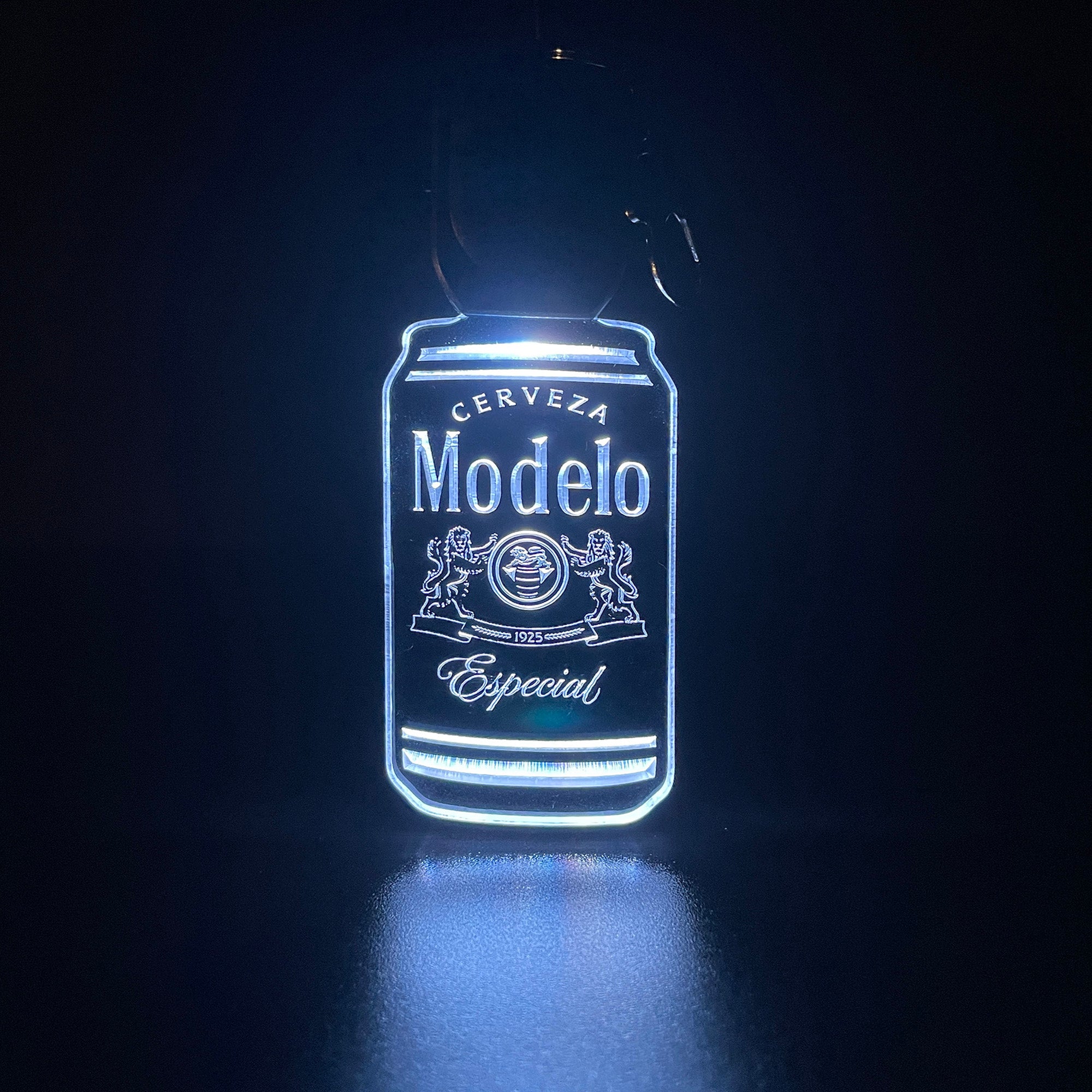 Modelo Cerveza Can LED Light Acrylic Keychain