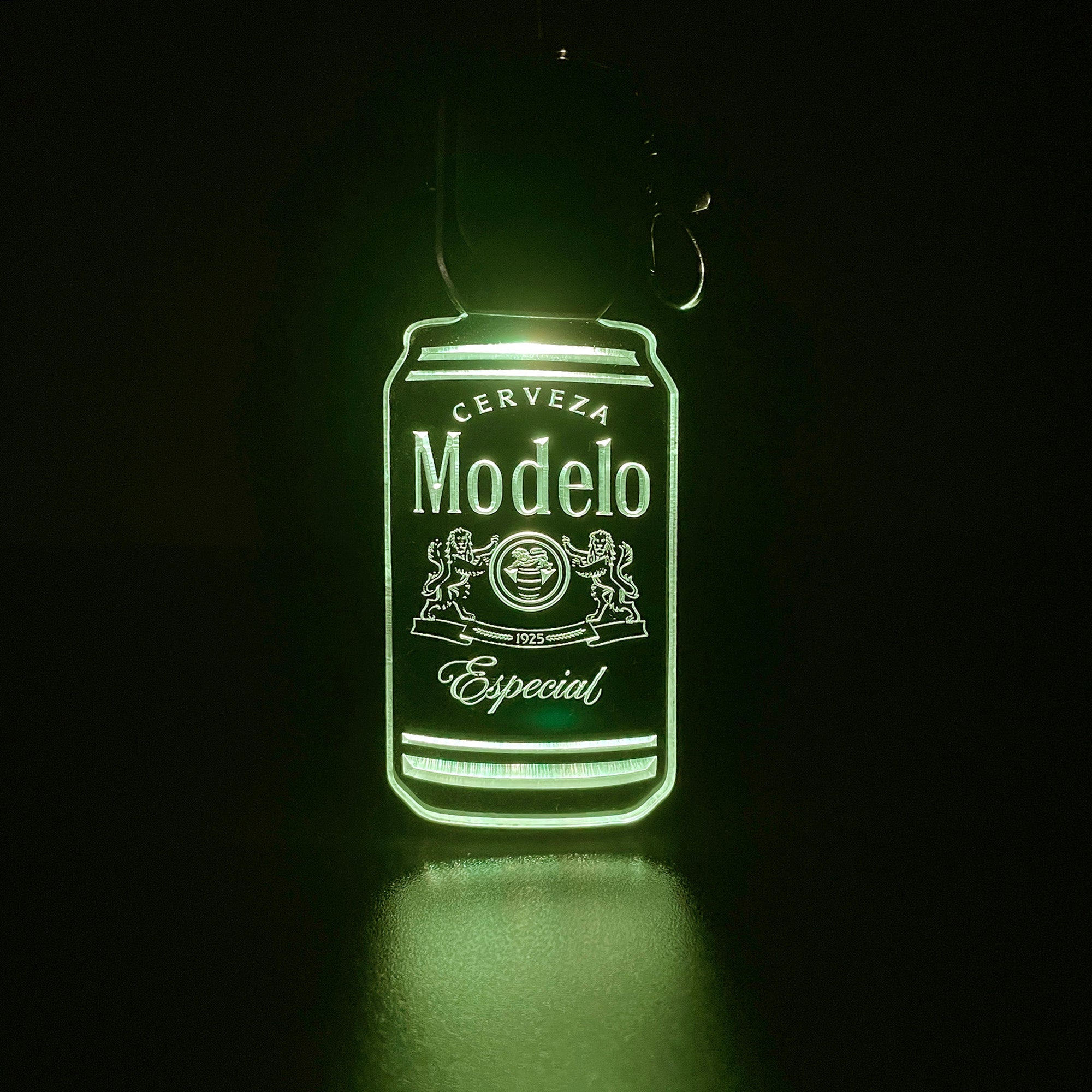 Modelo Cerveza Can LED Light Acrylic Keychain