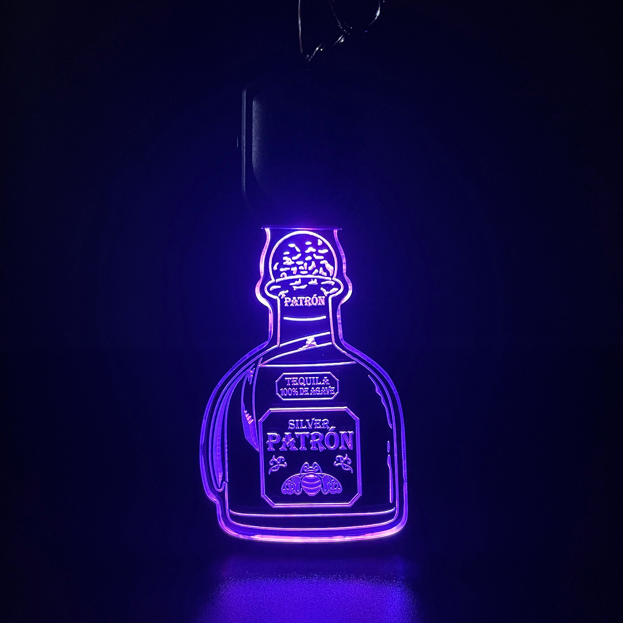 Patron Tequila Beer LED Light Acrylic Keychain