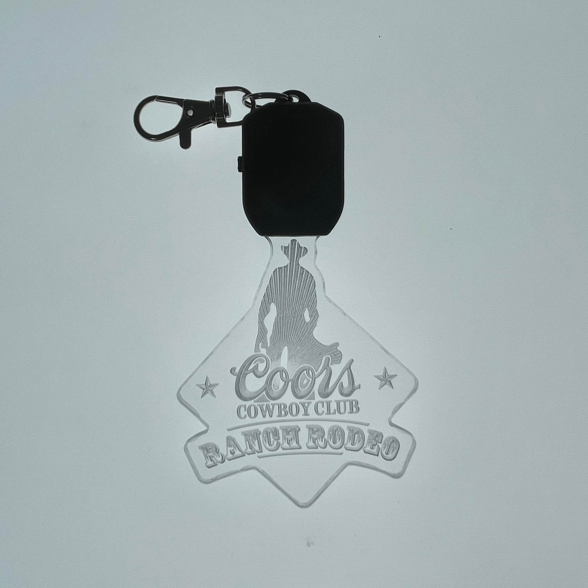 Coors Cowboy Club Ranch Rodeo LED Light Acrylic Keychain