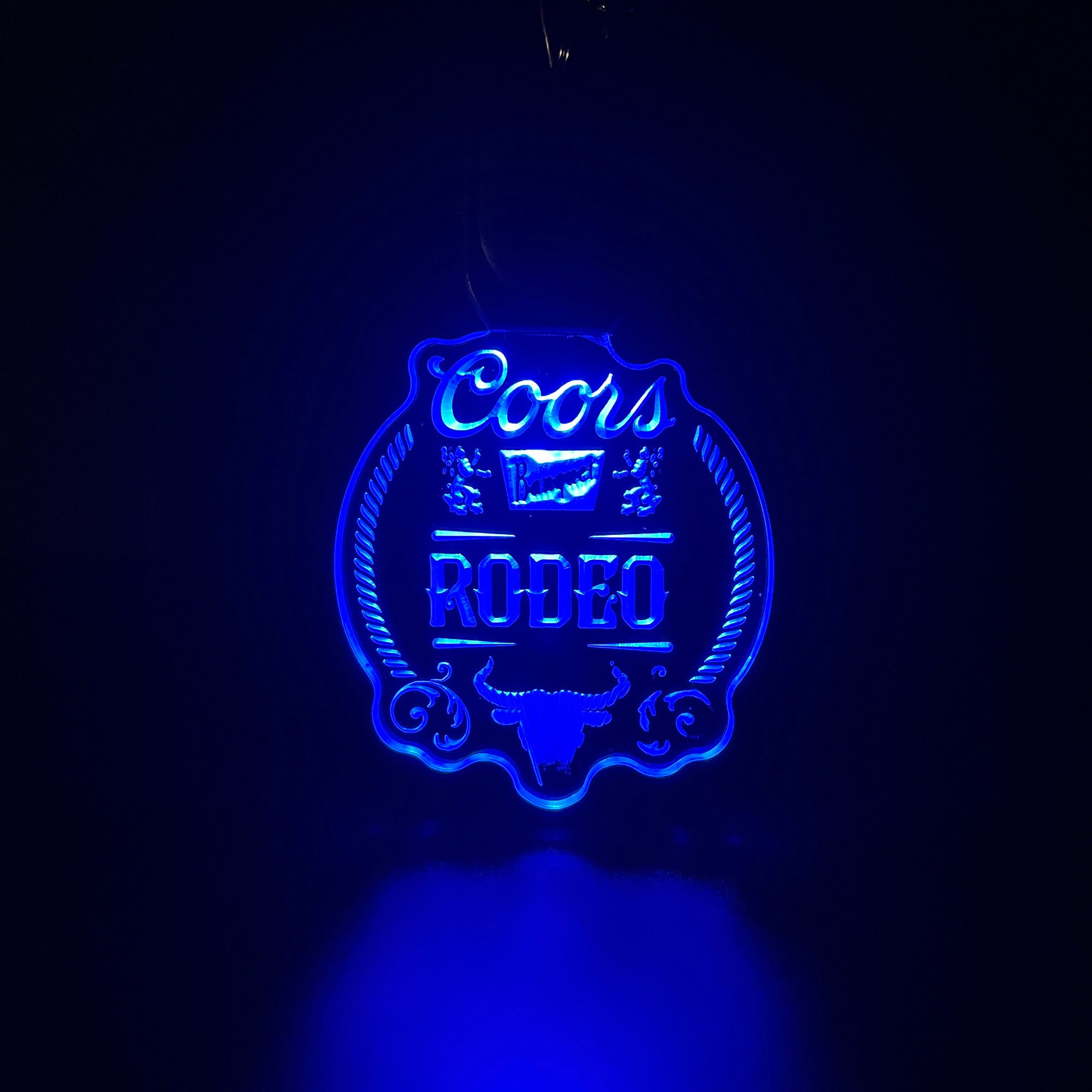 Coors Banquet Rodeo LED Light Acrylic Keychain