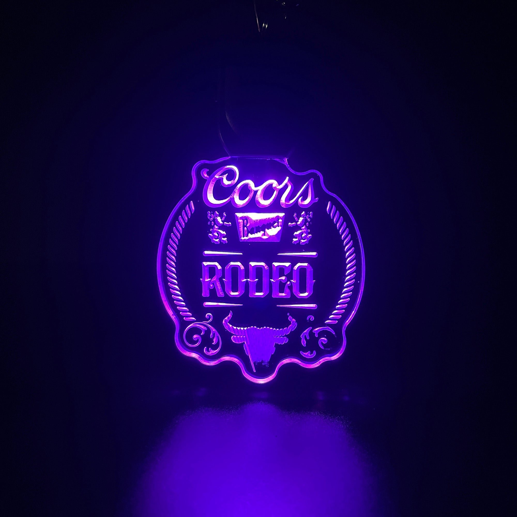 Coors Banquet Rodeo LED Light Acrylic Keychain