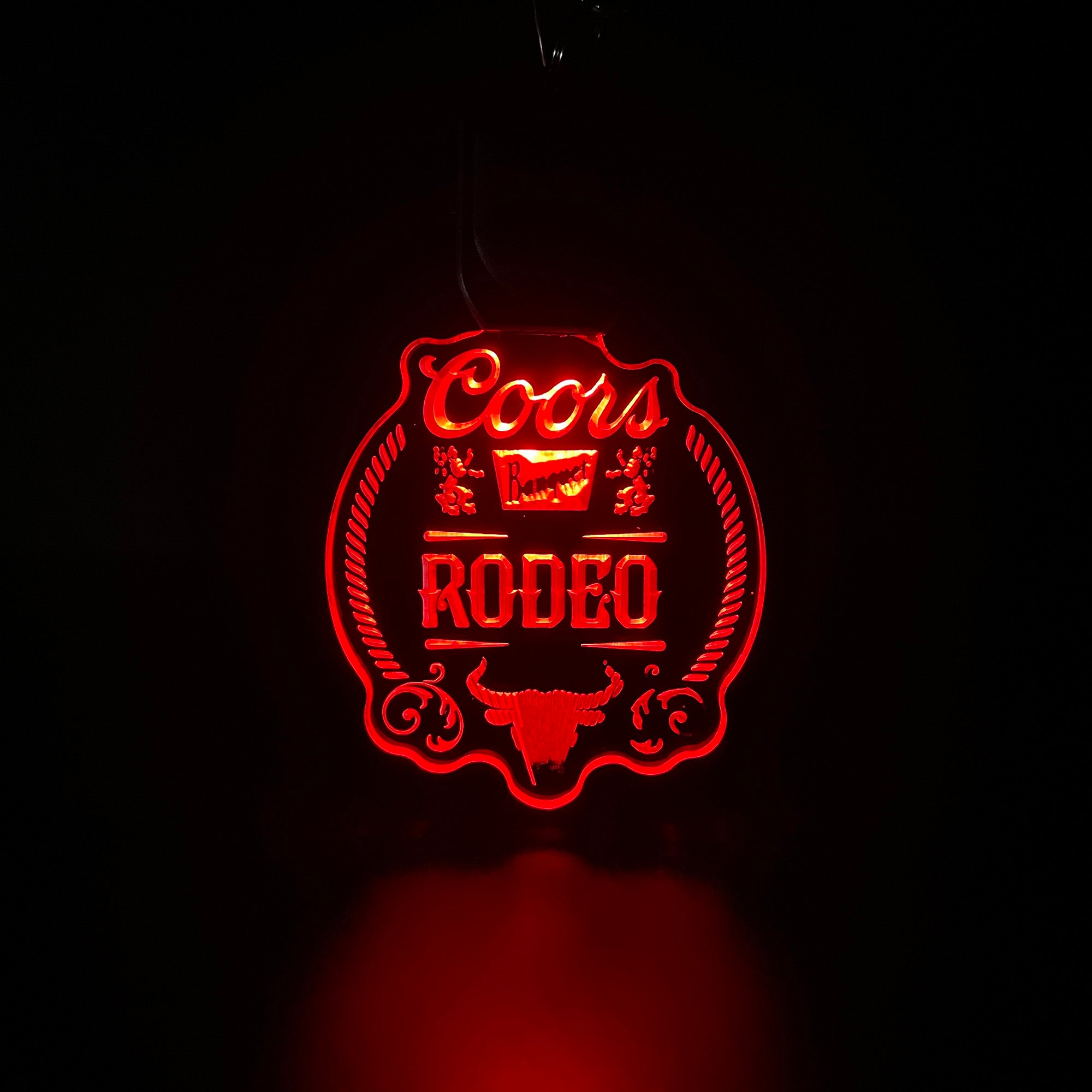 Coors Banquet Rodeo LED Light Acrylic Keychain