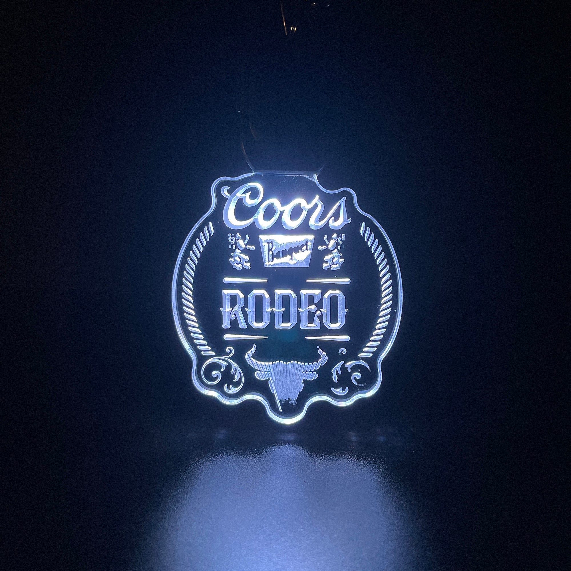 Coors Banquet Rodeo LED Light Acrylic Keychain