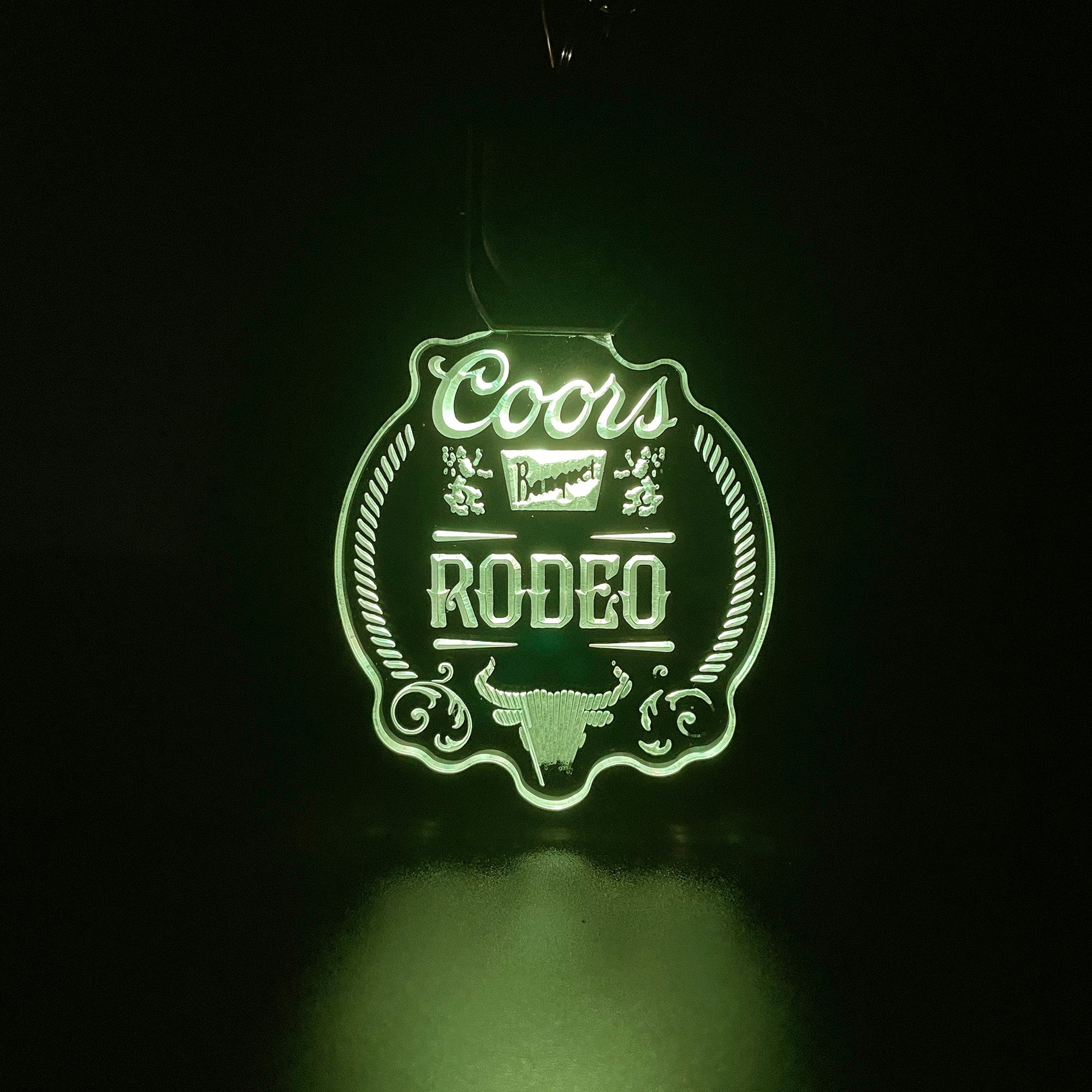 Coors Banquet Rodeo LED Light Acrylic Keychain