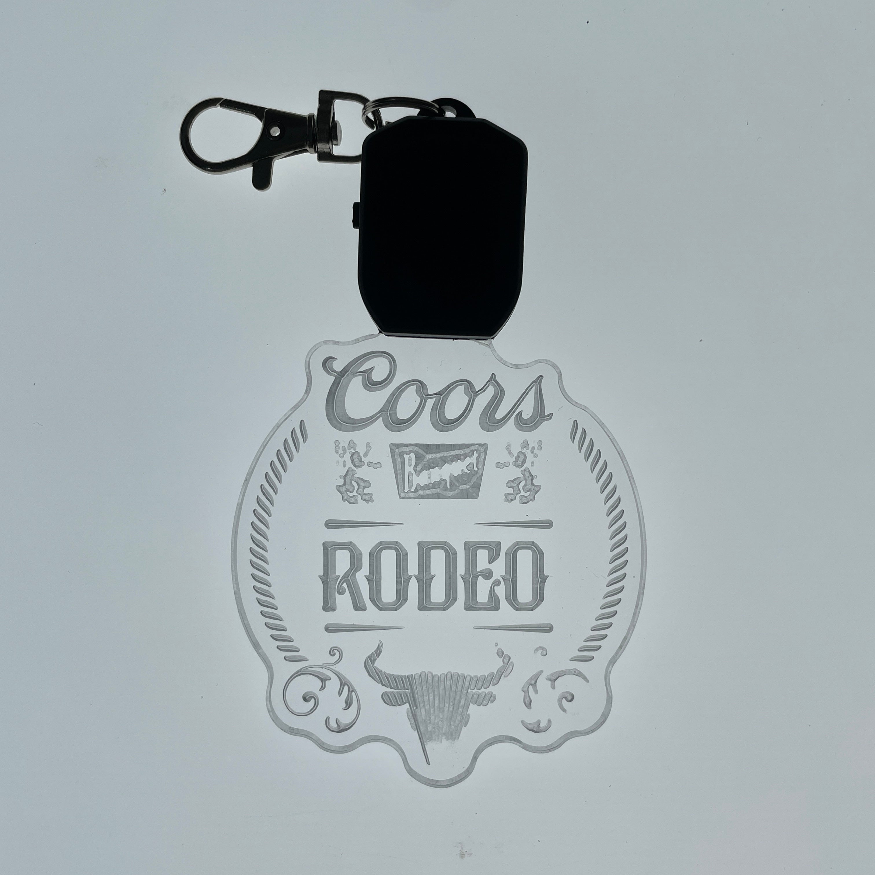 Coors Banquet Rodeo LED Light Acrylic Keychain