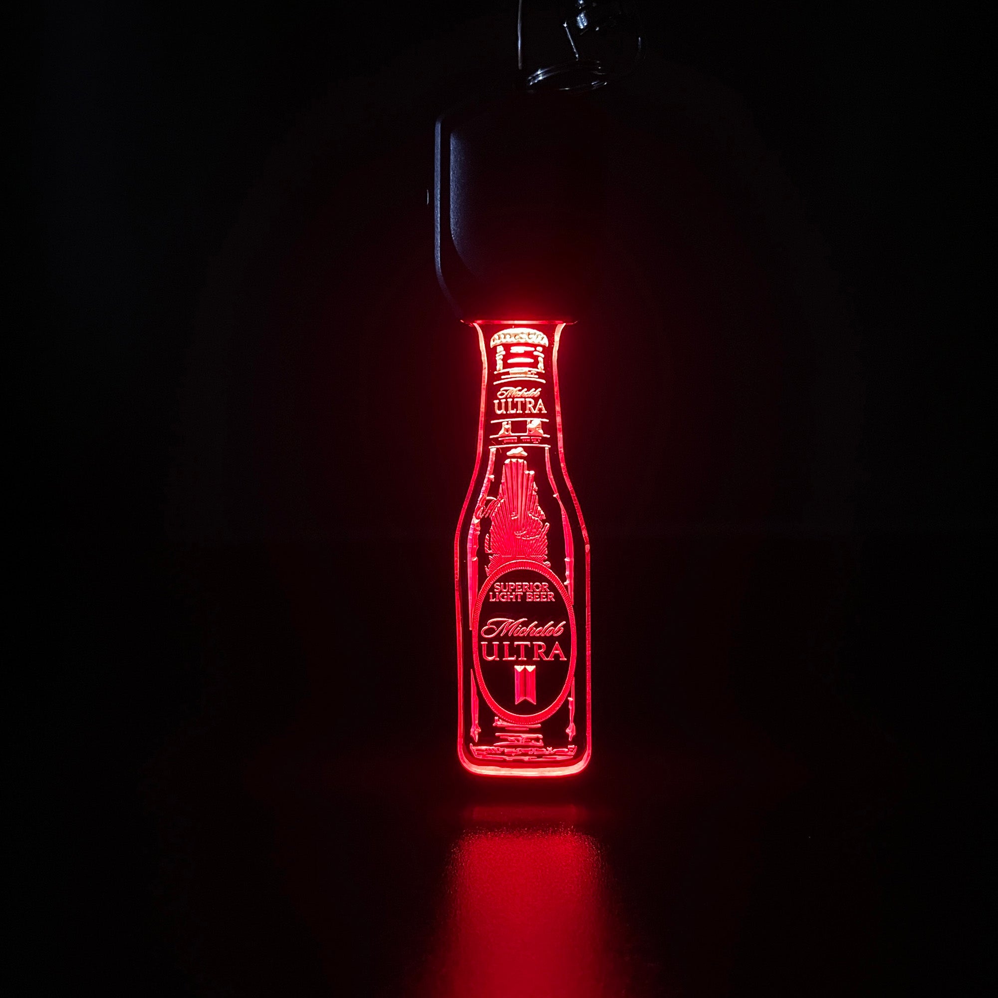 michelob ultra Bottle LED Light Acrylic Keychain